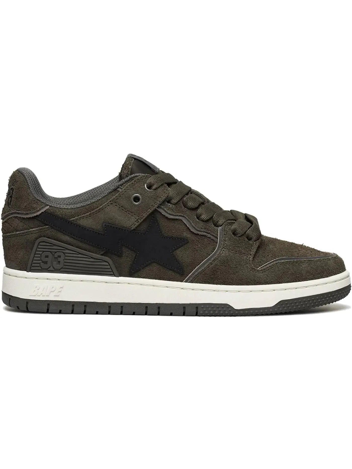 Мужские кроссовки Lifestyle с цельнокроеным верхом A Bathing Ape Sk8 Sta BAPE — изображение 1 из 1, черный