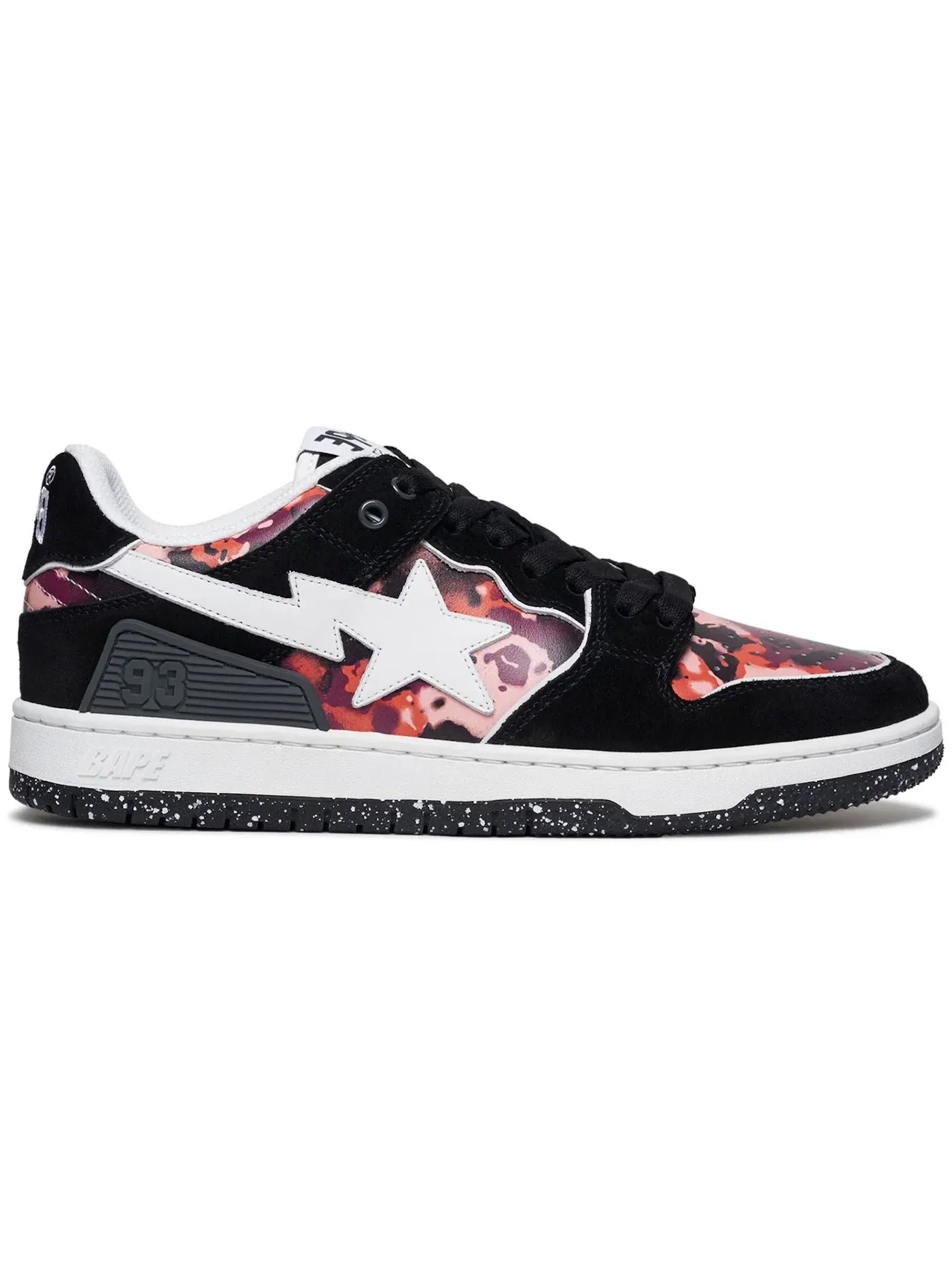 Мужские кроссовки с принтом A Bathing Ape Sk8 Sta #3 BAPE — изображение 1 из 1, черный