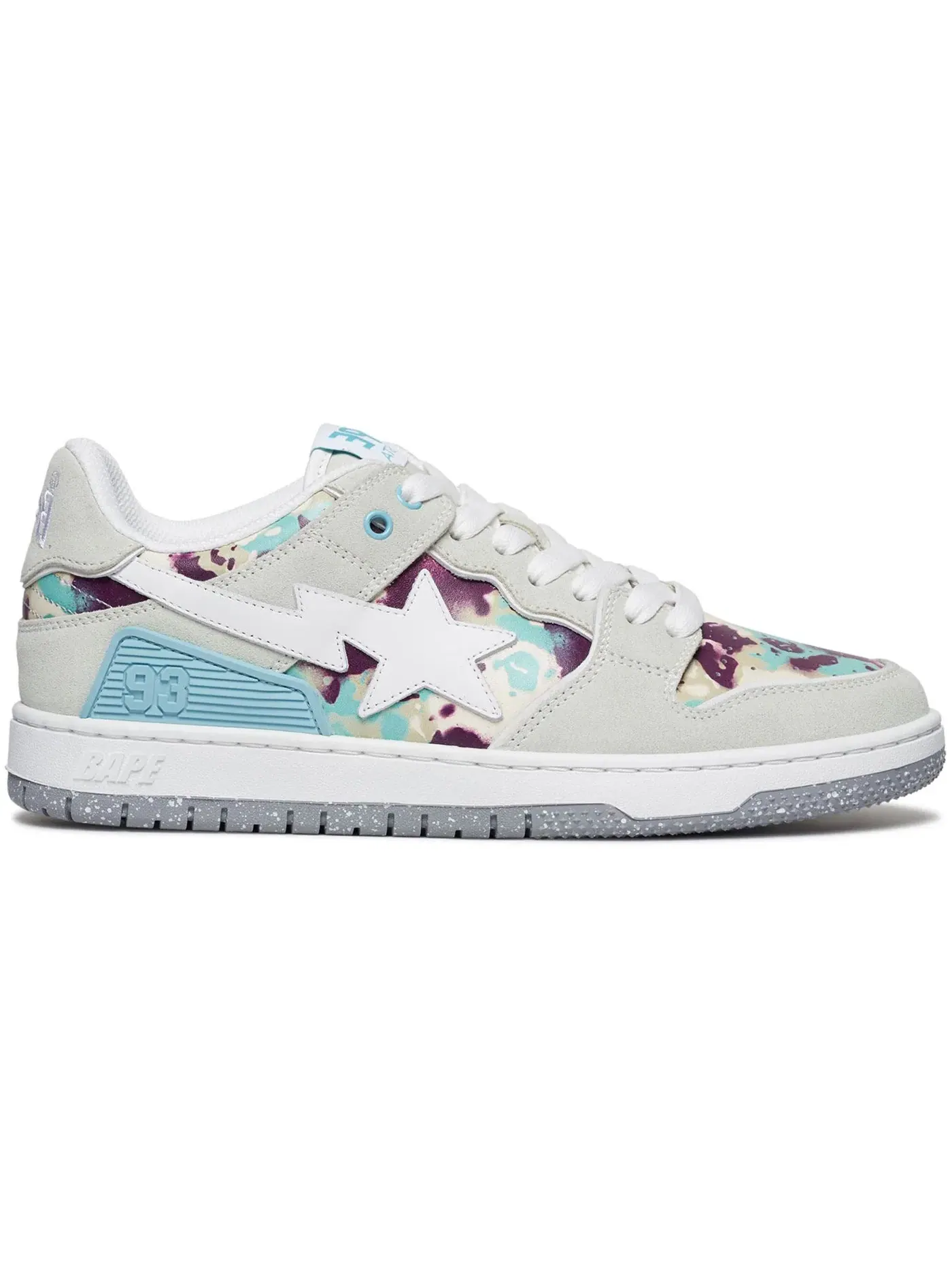Мужские кроссовки с принтом A Bathing Ape Sk8 Sta #3 BAPE — изображение 1 из 1, серый