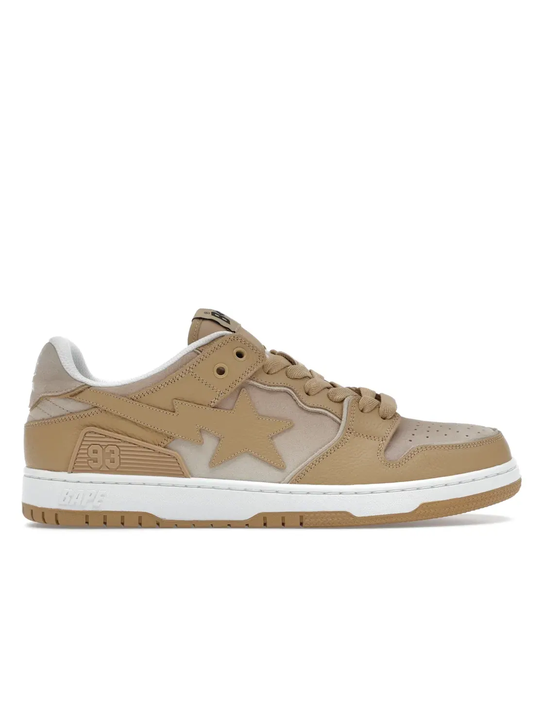 Мужские кроссовки Lifestyle A Bathing Ape Sk8 Sta BAPE — изображение 1 из 4, бежевый