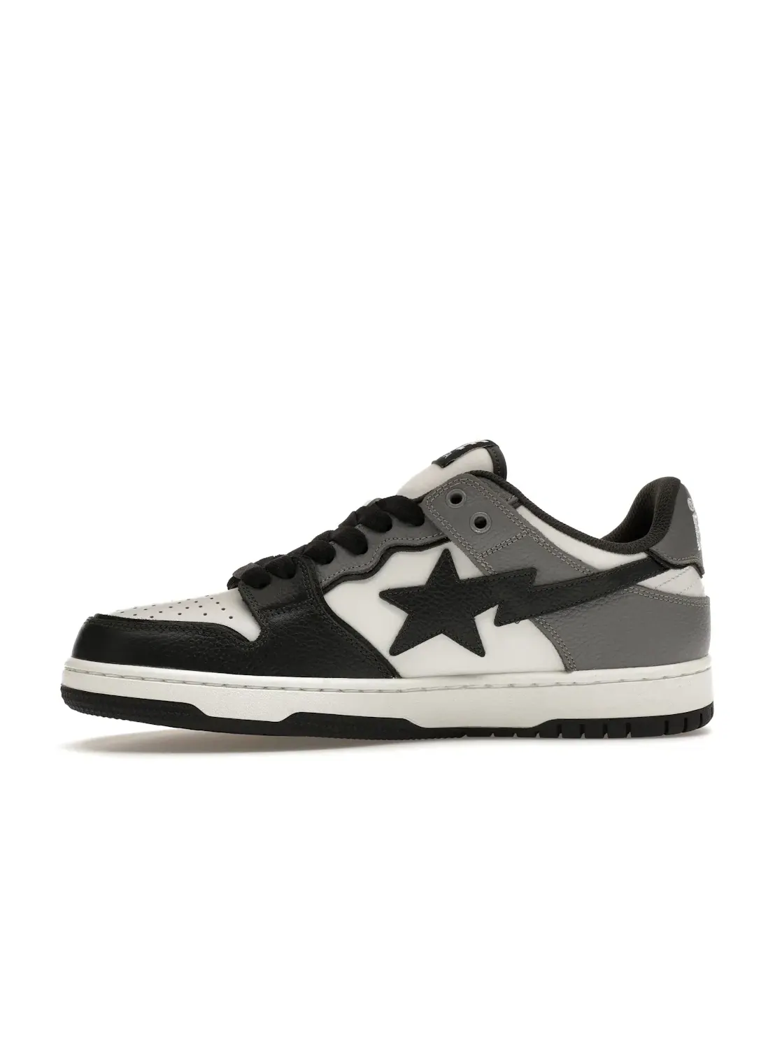 Мужские кроссовки кожаные A Bathing Ape Sk8 Sta BAPE — изображение 3 из 4, черный/белый/серый
