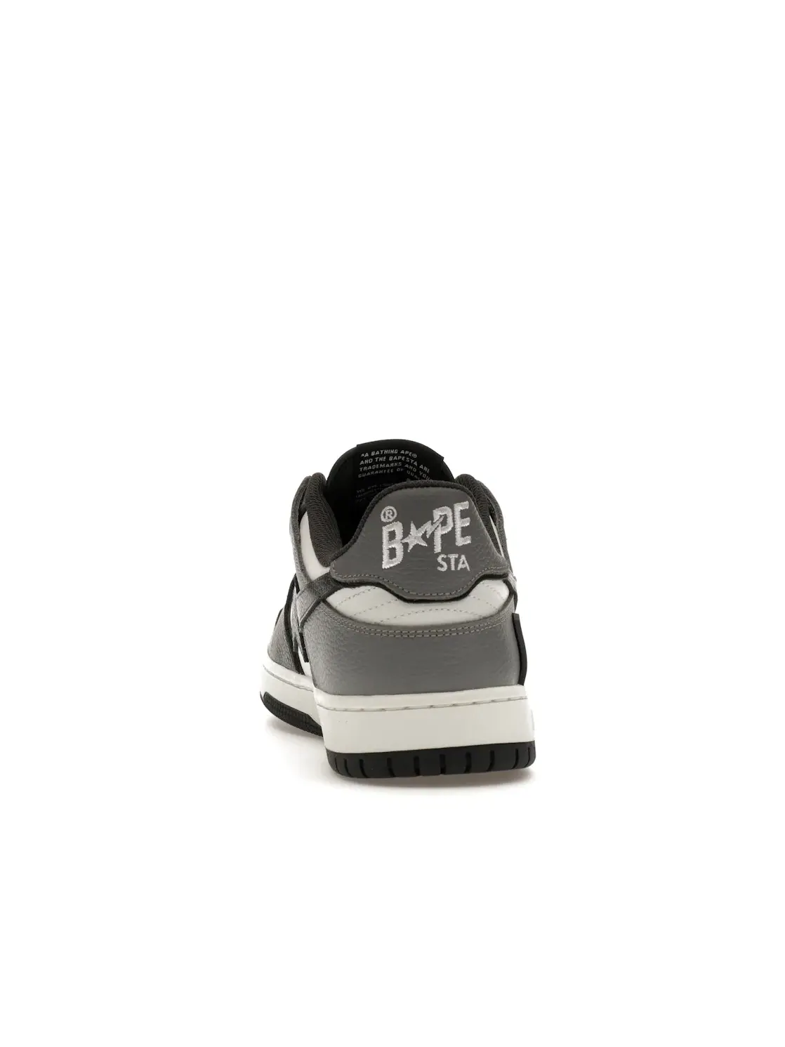 Мужские кроссовки кожаные A Bathing Ape Sk8 Sta BAPE — изображение 4 из 4, черный/белый/серый