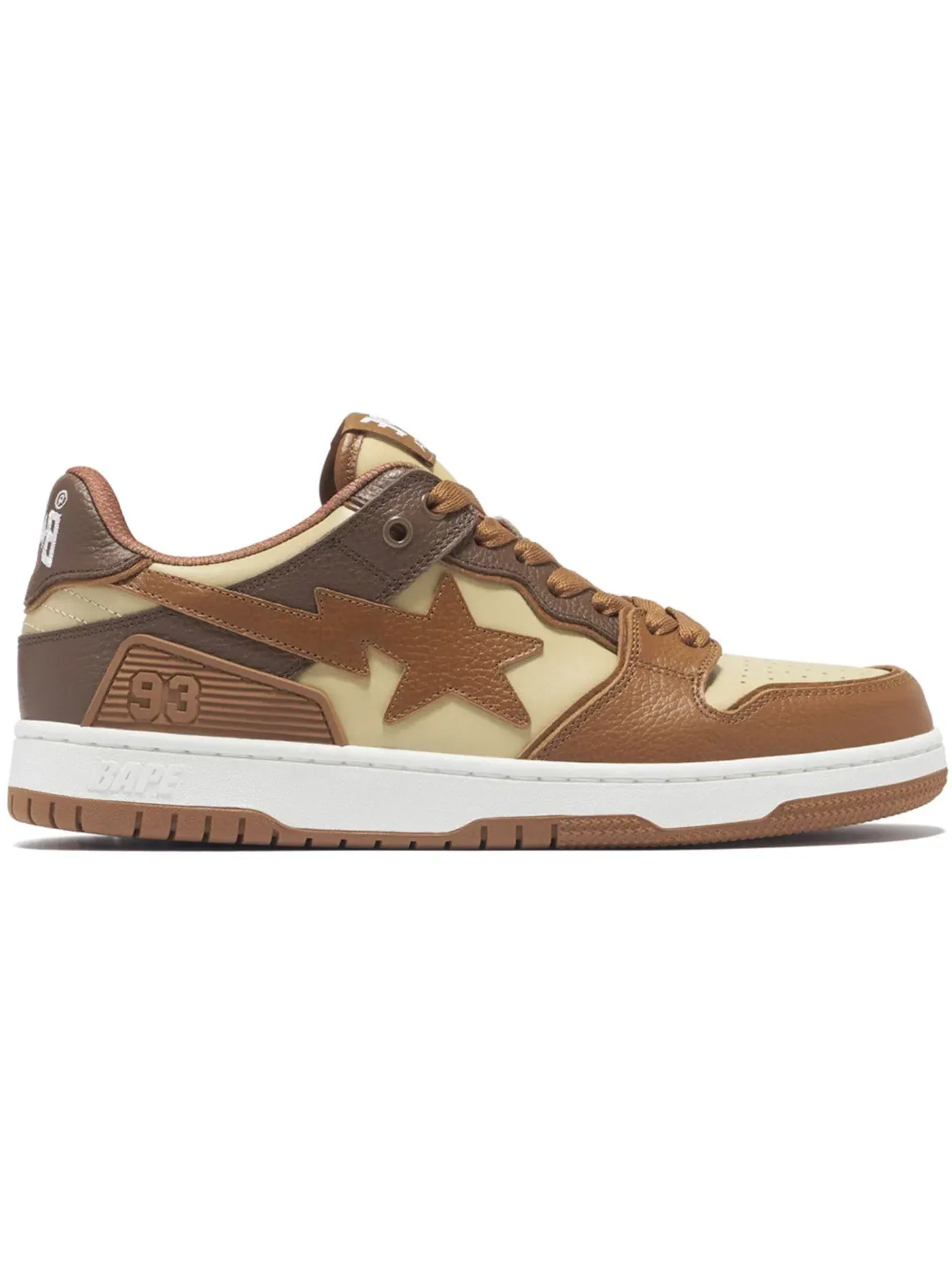 Мужские кроссовки Lifestyle A Bathing Ape Sk8 Sta BAPE — изображение 1 из 1, коричневый бежевый