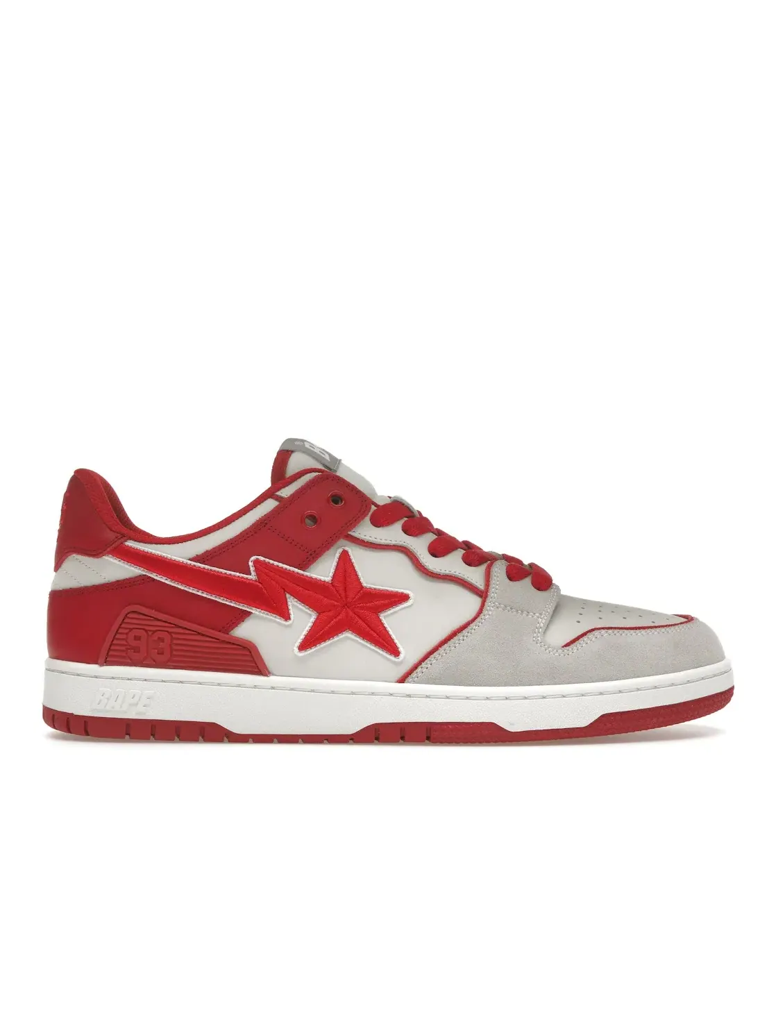 Мужские кроссовки Lifestyle A Bathing Ape Sk8 Sta BAPE — изображение 1 из 4, красный/белый/серый