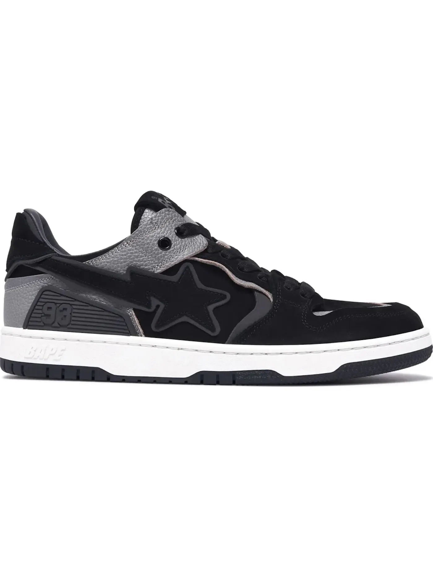 Мужские кроссовки Lifestyle A Bathing Ape Sk8 Sta BAPE — изображение 1 из 1, черный/серый