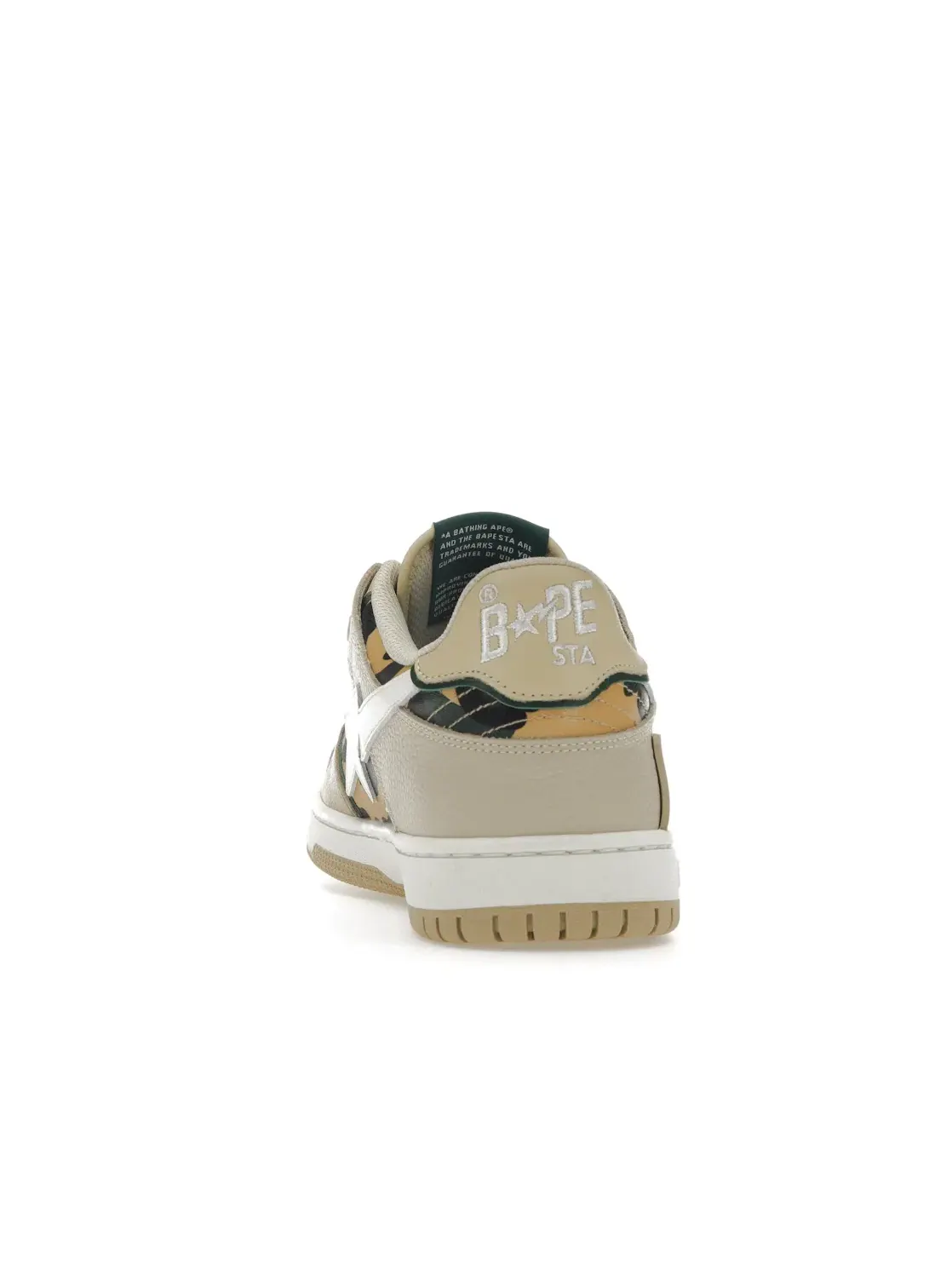 Мужские кроссовки Lifestyle A Bathing Ape Sk8 Sta BAPE — изображение 4 из 4, бежевый зеленый