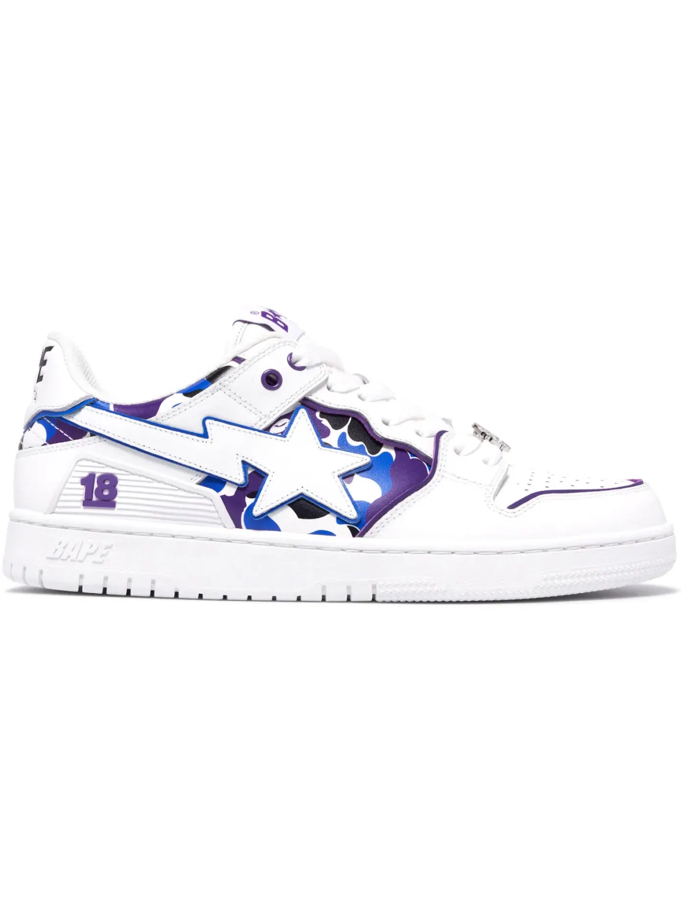 Мужские кроссовки Lifestyle A Bathing Ape Sk8 Sta BAPE — изображение 1 из 1, белый
