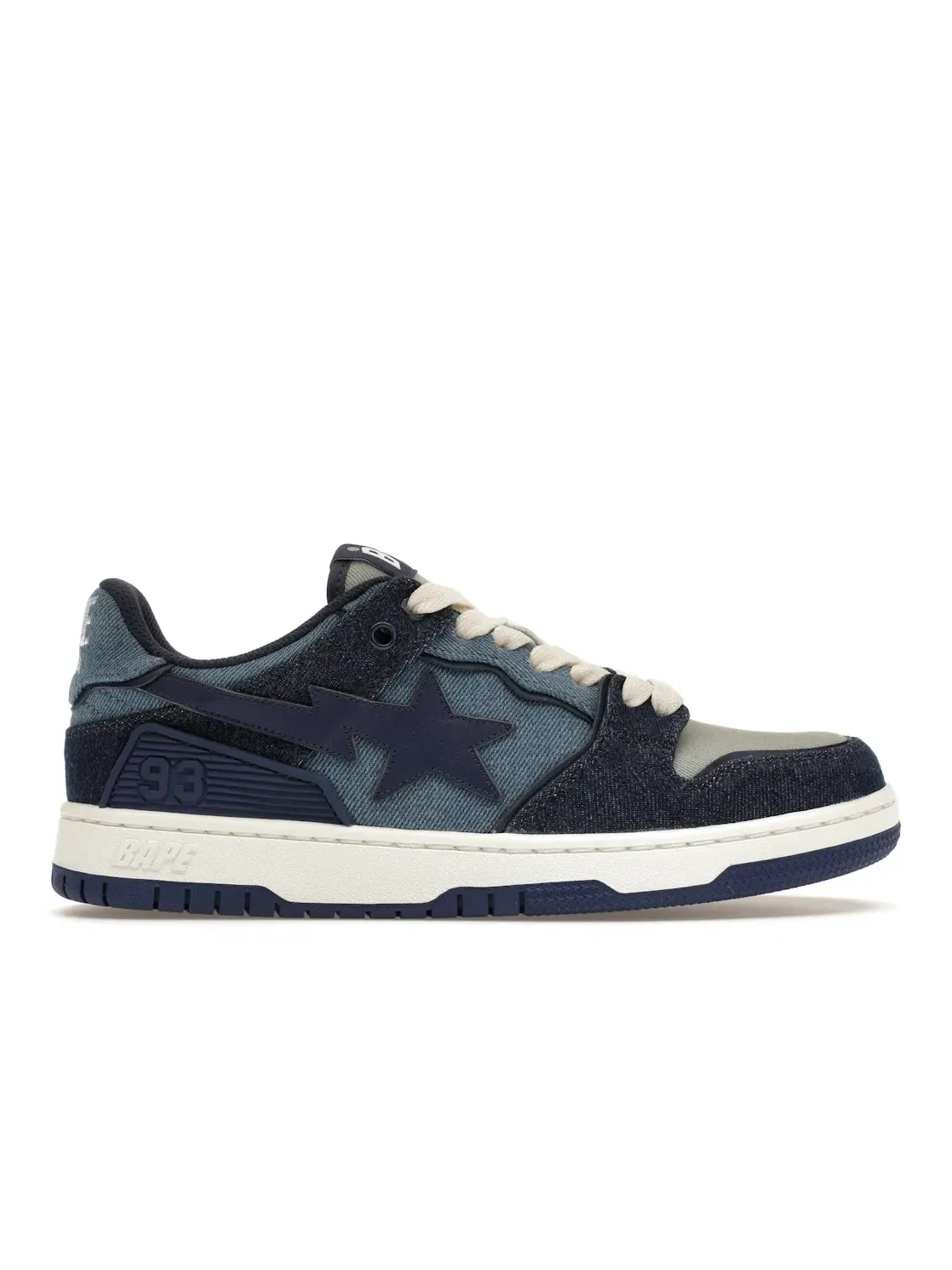 Мужские кроссовки Lifestyle A Bathing Ape Sk8 Sta BAPE — изображение 1 из 4, индиго/индиго/белый