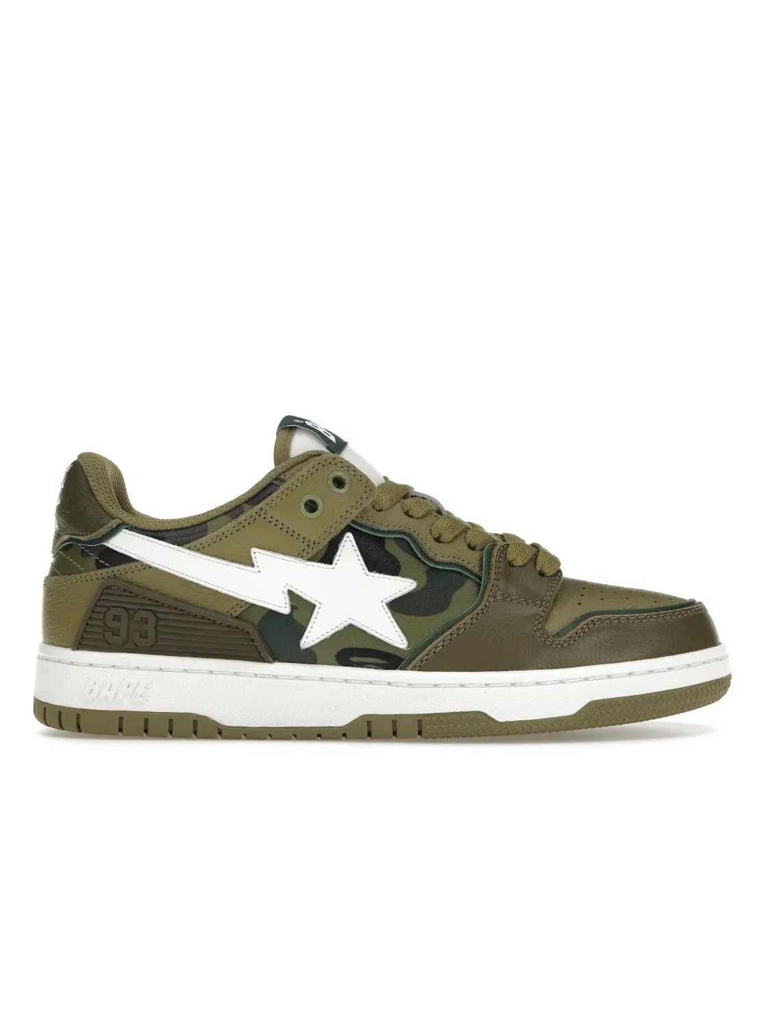 Мужские кроссовки Lifestyle A Bathing Ape Sk8 Sta BAPE — изображение 1 из 4, оливковый