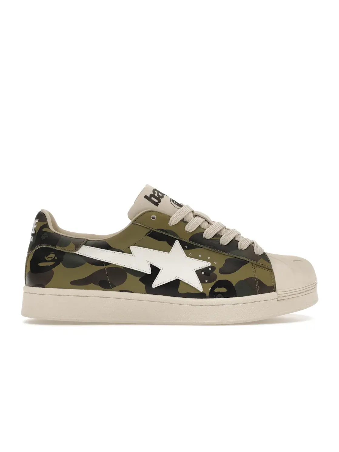 Мужские кроссовки Lifestyle A Bathing Ape Skull Sta BAPE — изображение 1 из 4, зеленый