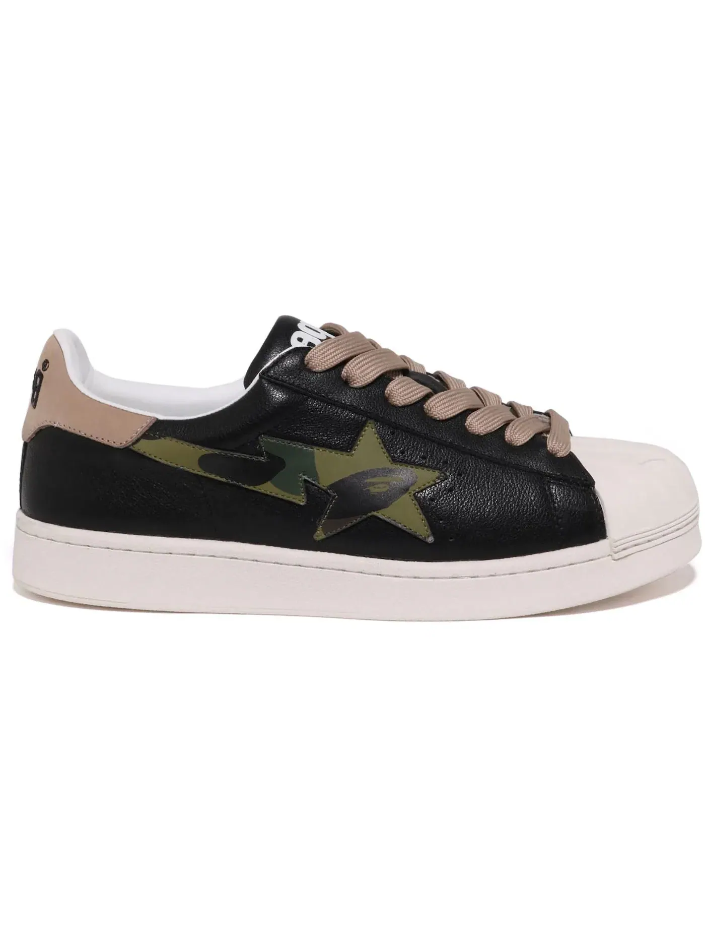 Мужские кеды Lifestyle с принтом A Bathing Ape Skull Sta BAPE — изображение 1 из 1, черный/бежевый/зеленый