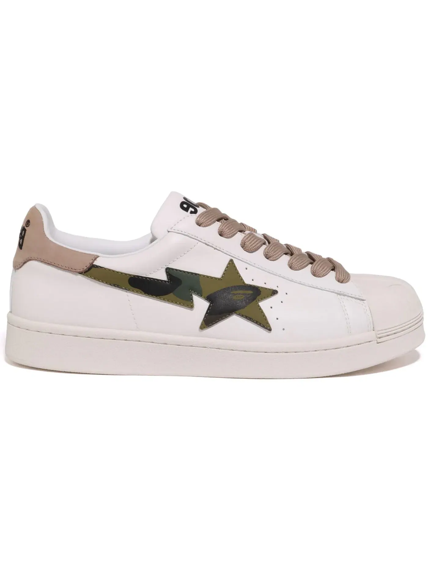 Мужские кроссовки Lifestyle A Bathing Ape Skull Sta BAPE — изображение 1 из 1, белый/бежевый/зеленый