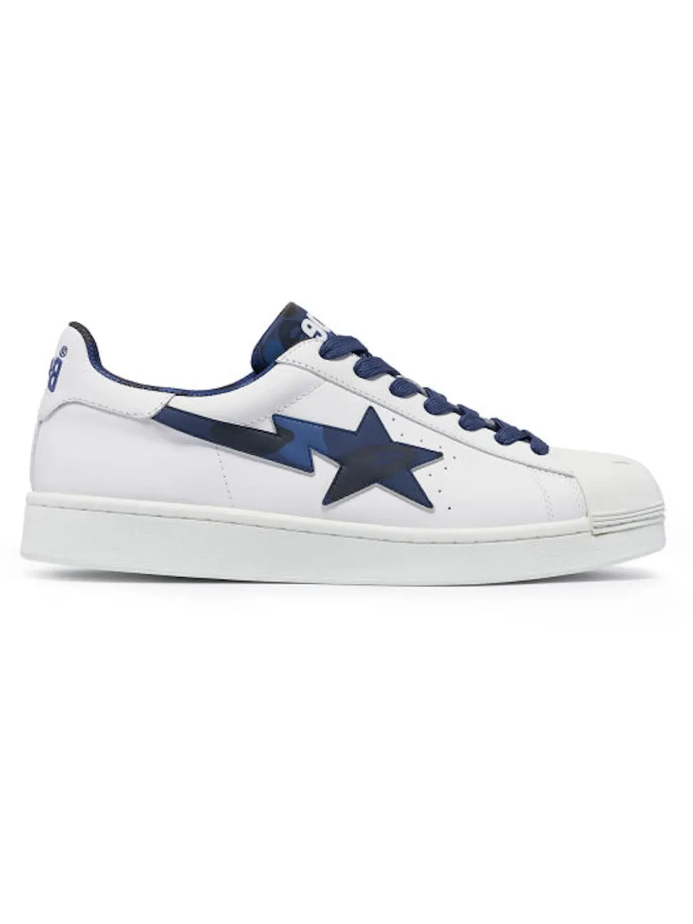 Мужские кроссовки Lifestyle A Bathing Ape Skull Sta BAPE — изображение 1 из 1, белый/темно-синий