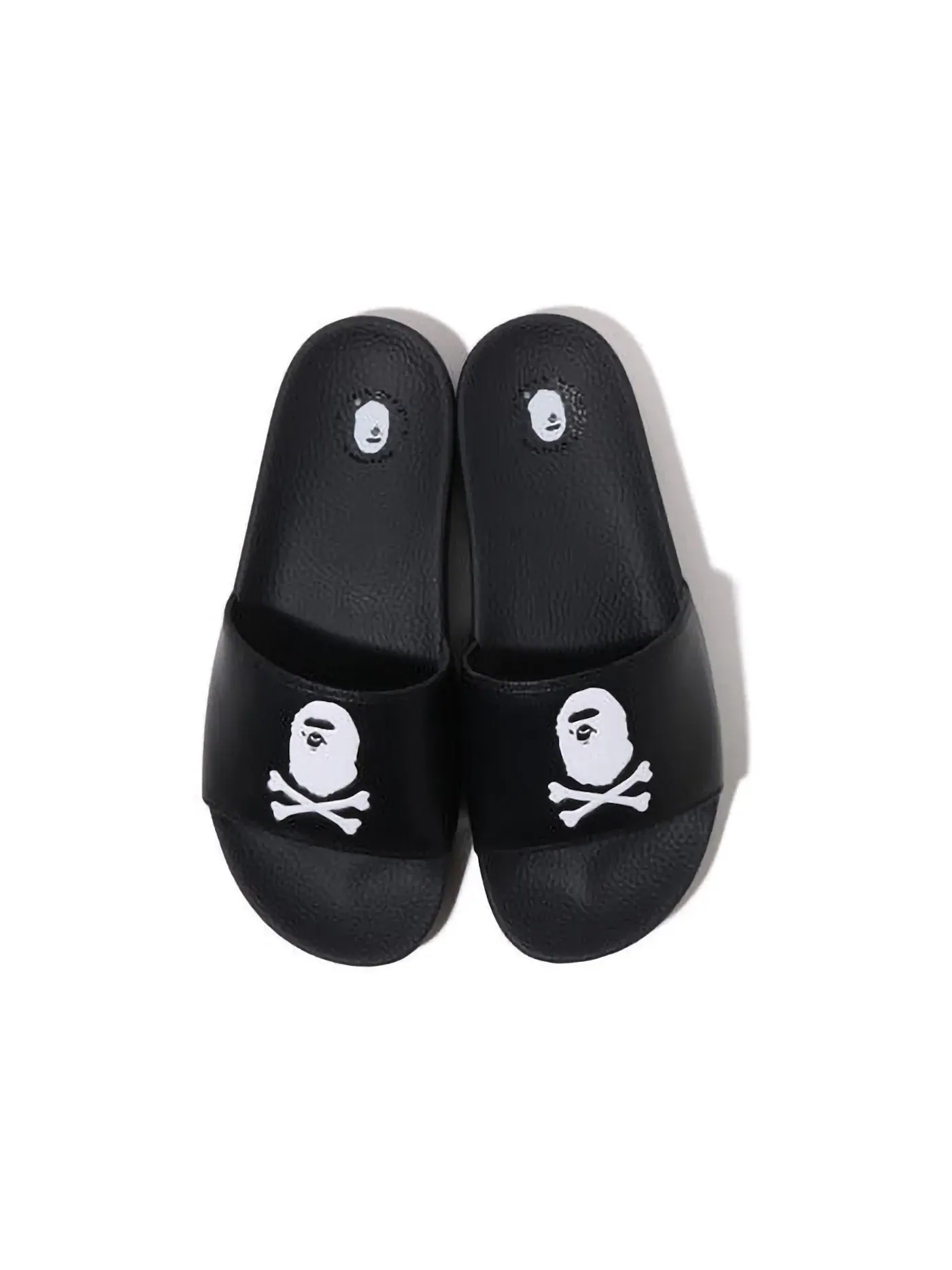 Мужские шлепанцы с принтом A Bathing Ape Slide Sandals BAPE — изображение 1 из 1, черный/белый