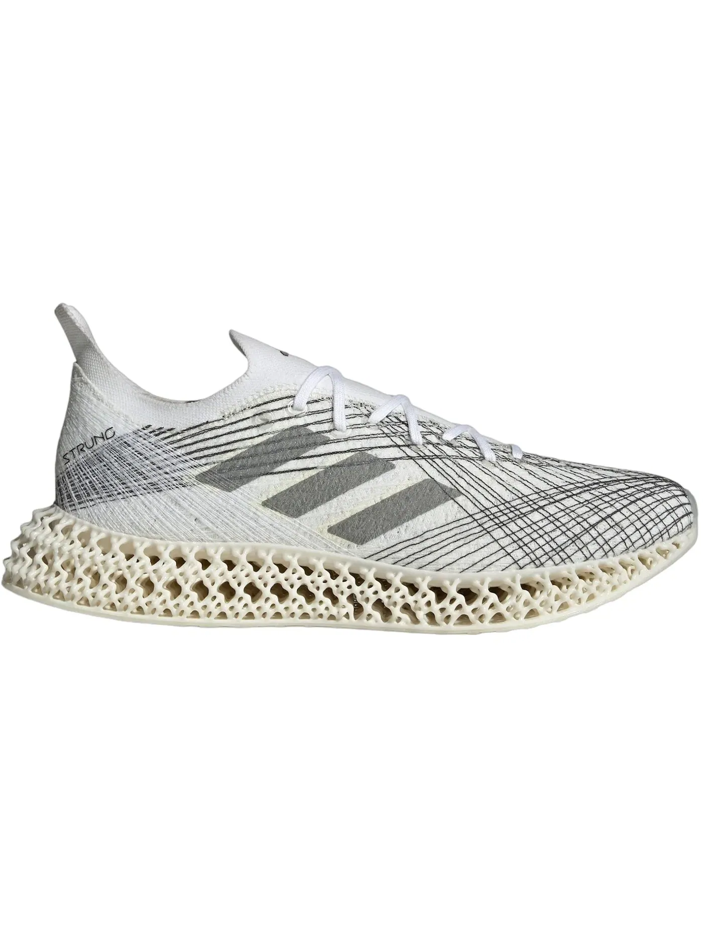 Мужские кроссовки для бега с технологией 4DFWD Strung Adidas — изображение 1 из 1, белый серый черный