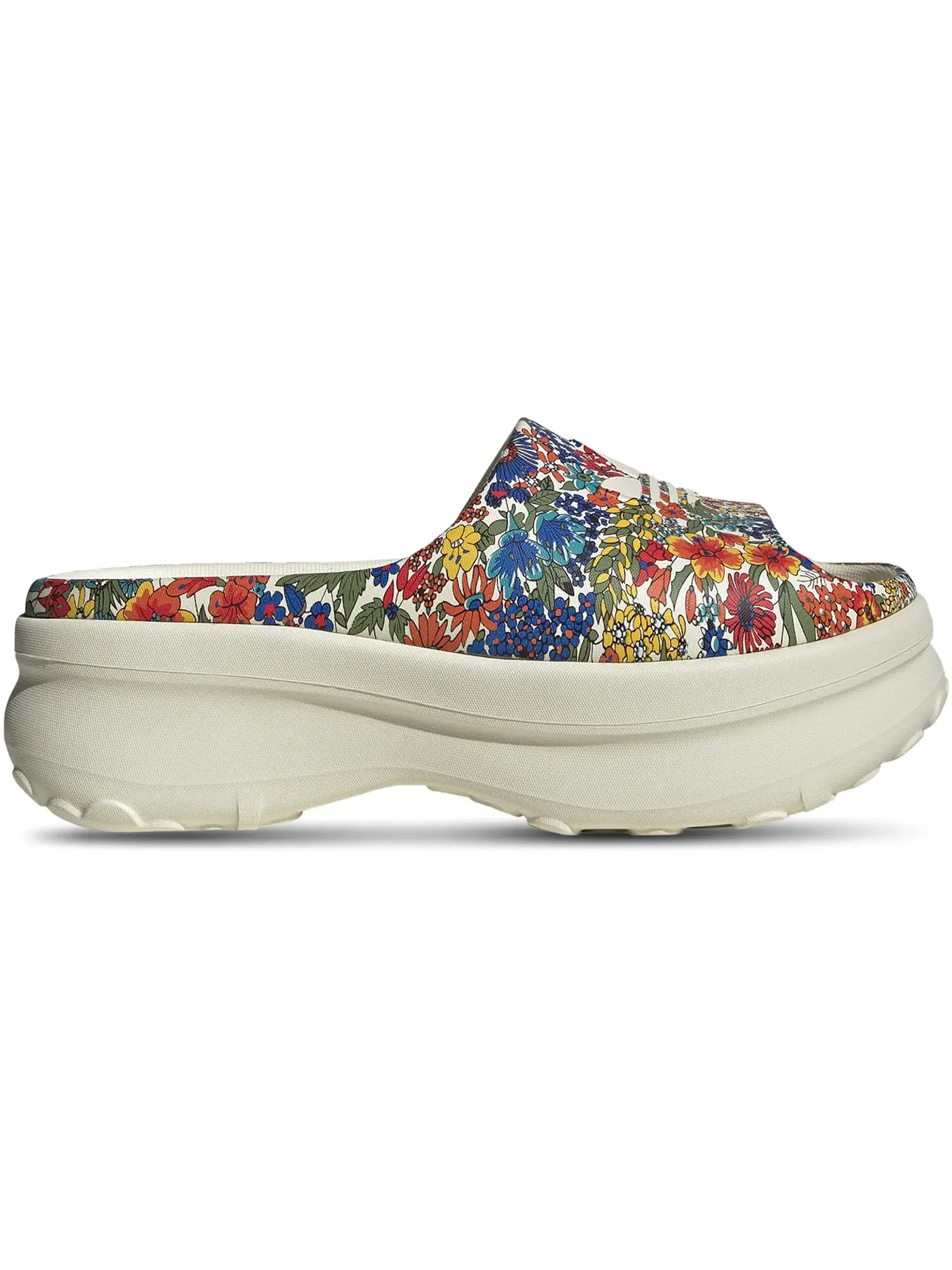 Женские шлепанцы с принтом Adidas adiFOM Stan Smith Slides Liberty London Floral — изображение 1 из 1, белый/белый/белый