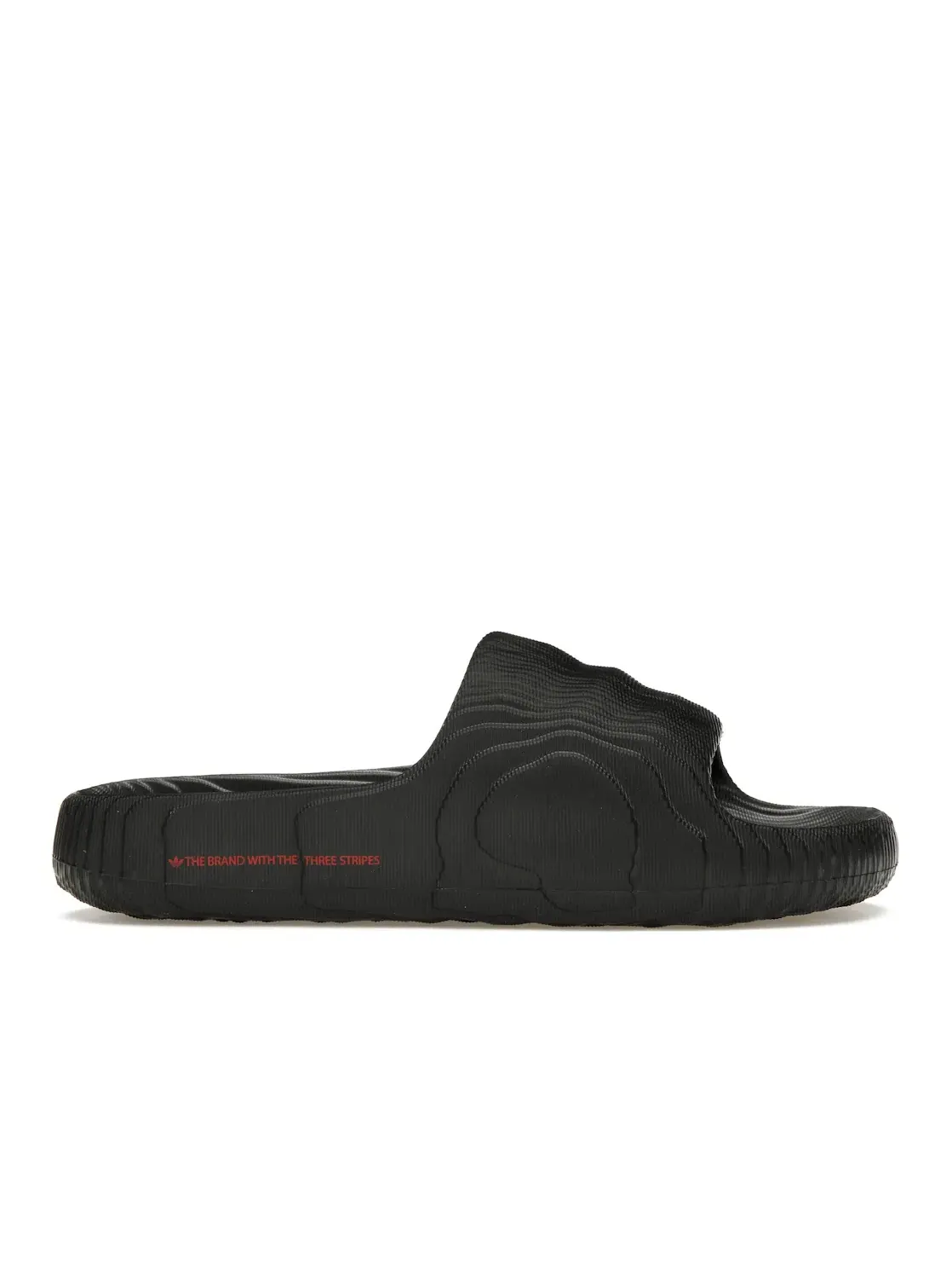 Мужские шлепанцы с рельефной подошвой Adidas Adilette 22 Slides — изображение 1 из 4, черный/черный