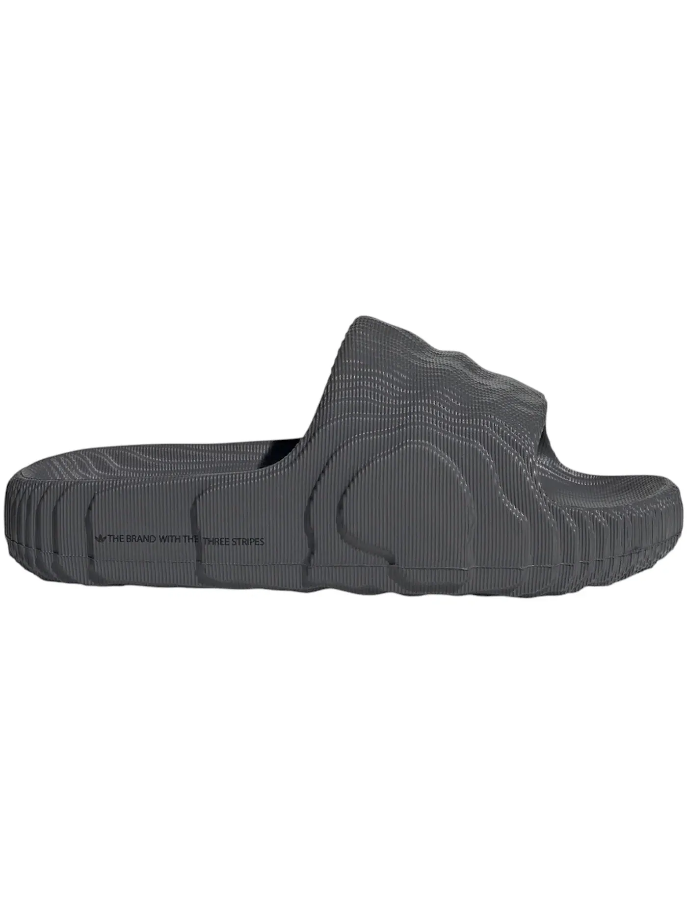 Детские шлепанцы с полосками Adidas Adilette 22 Slides — изображение 1 из 1, серый серый черный