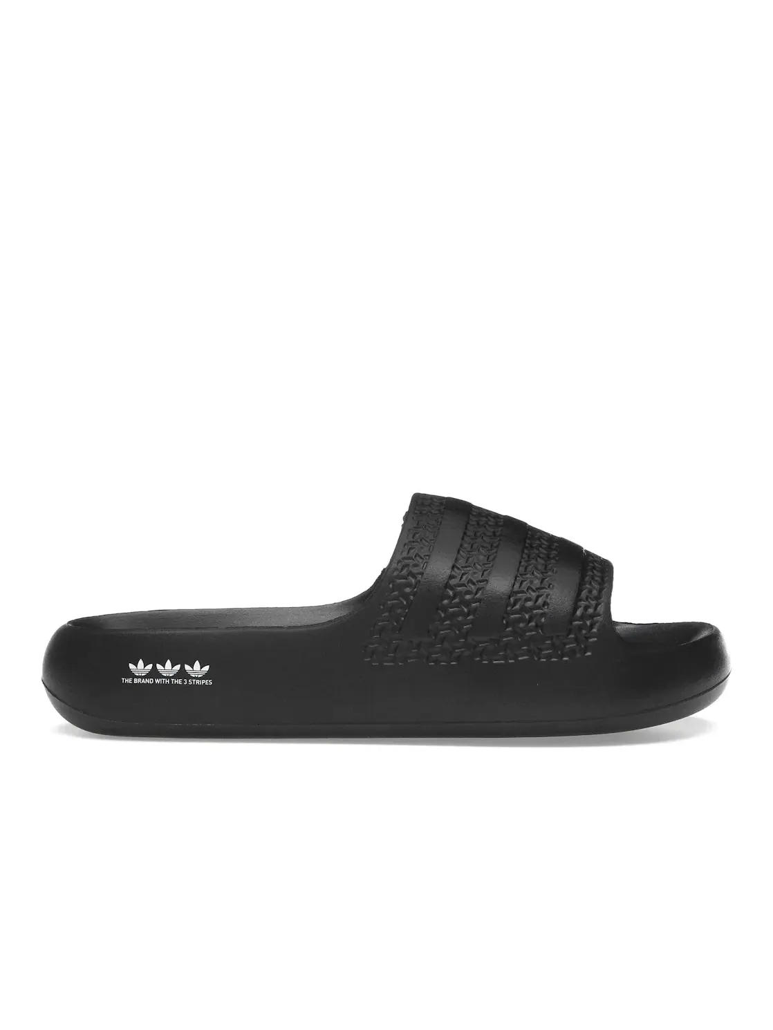Женские шлепанцы с контрастной подошвой Adidas Adilette Ayoon — изображение 1 из 4, черный/белый/черный