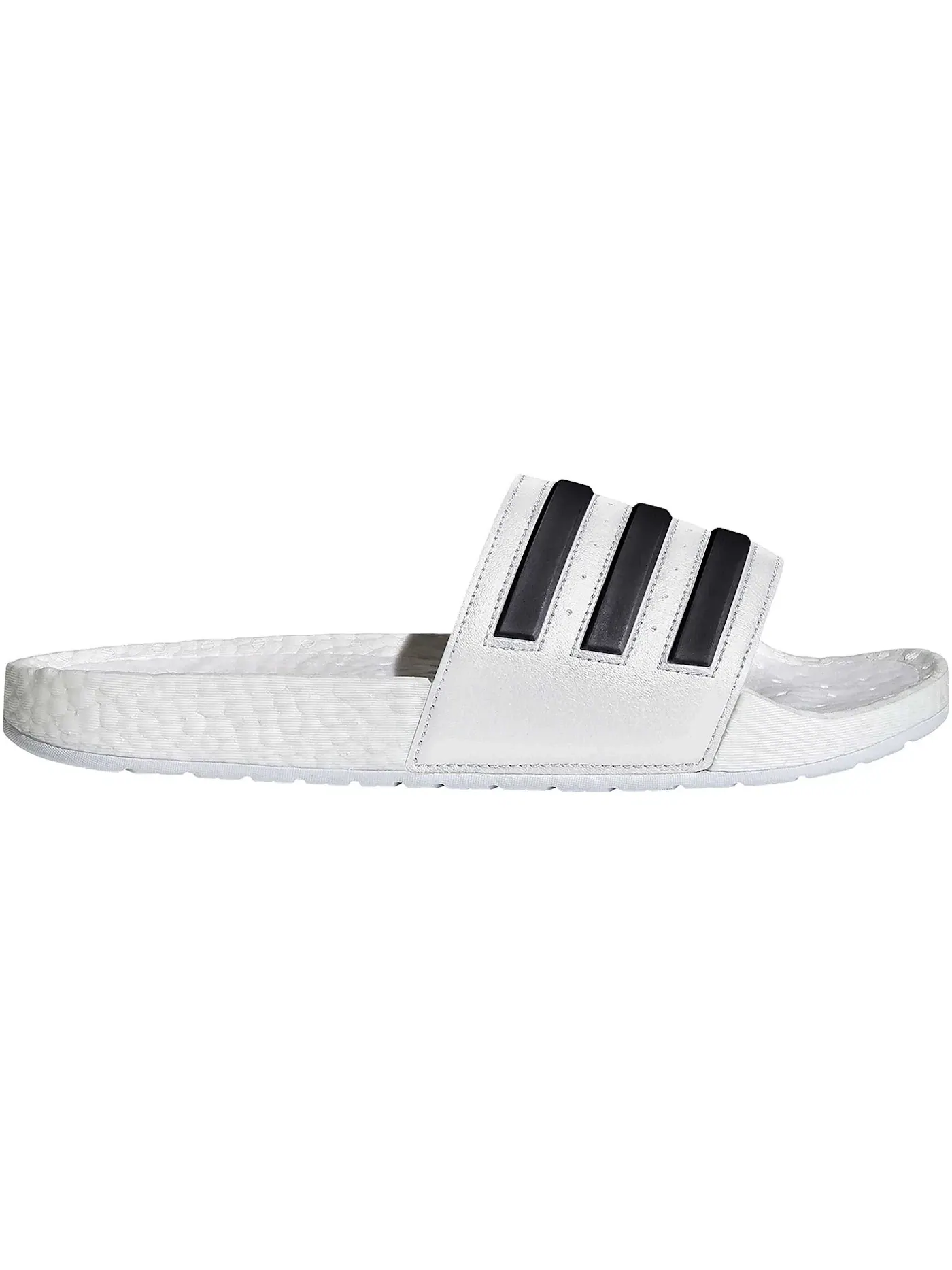 Мужские шлепанцы с контрастными полосками Adidas Adilette Boost Slides — изображение 1 из 1, белый/черный/белый