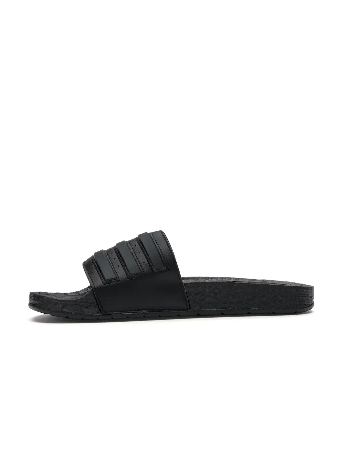 Мужские шлепанцы с контрастной подошвой Adidas Adilette Boost — изображение 3 из 4, черный/черный/черный