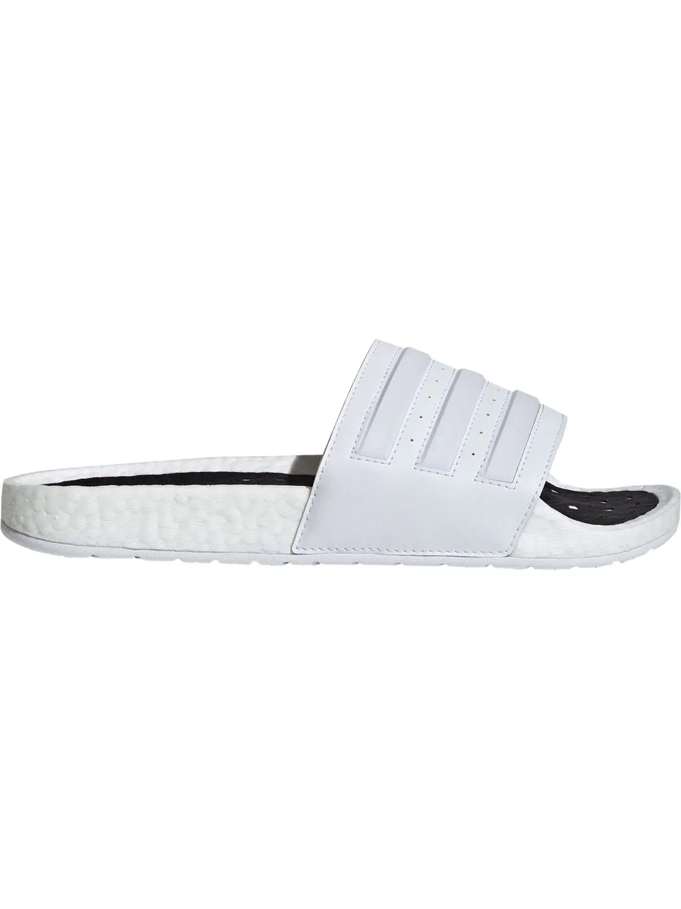 Мужские шлепанцы с контурной стелькой Adidas Adilette Boost — изображение 1 из 1, белый/белый/черный