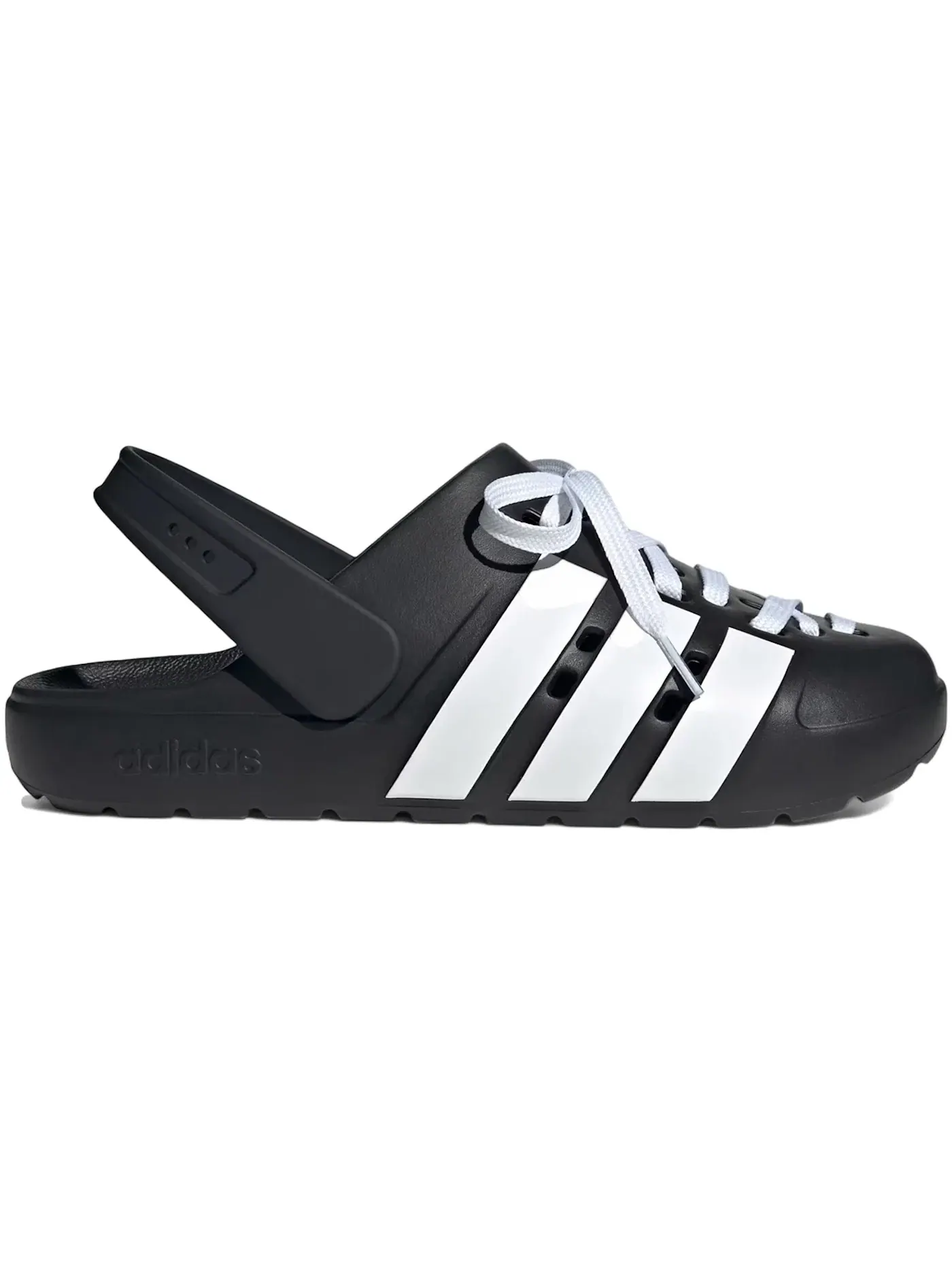 Мужские шлепанцы-клоги Adidas Adilette Clog 2.0 — изображение 1 из 1, черный/белый/черный