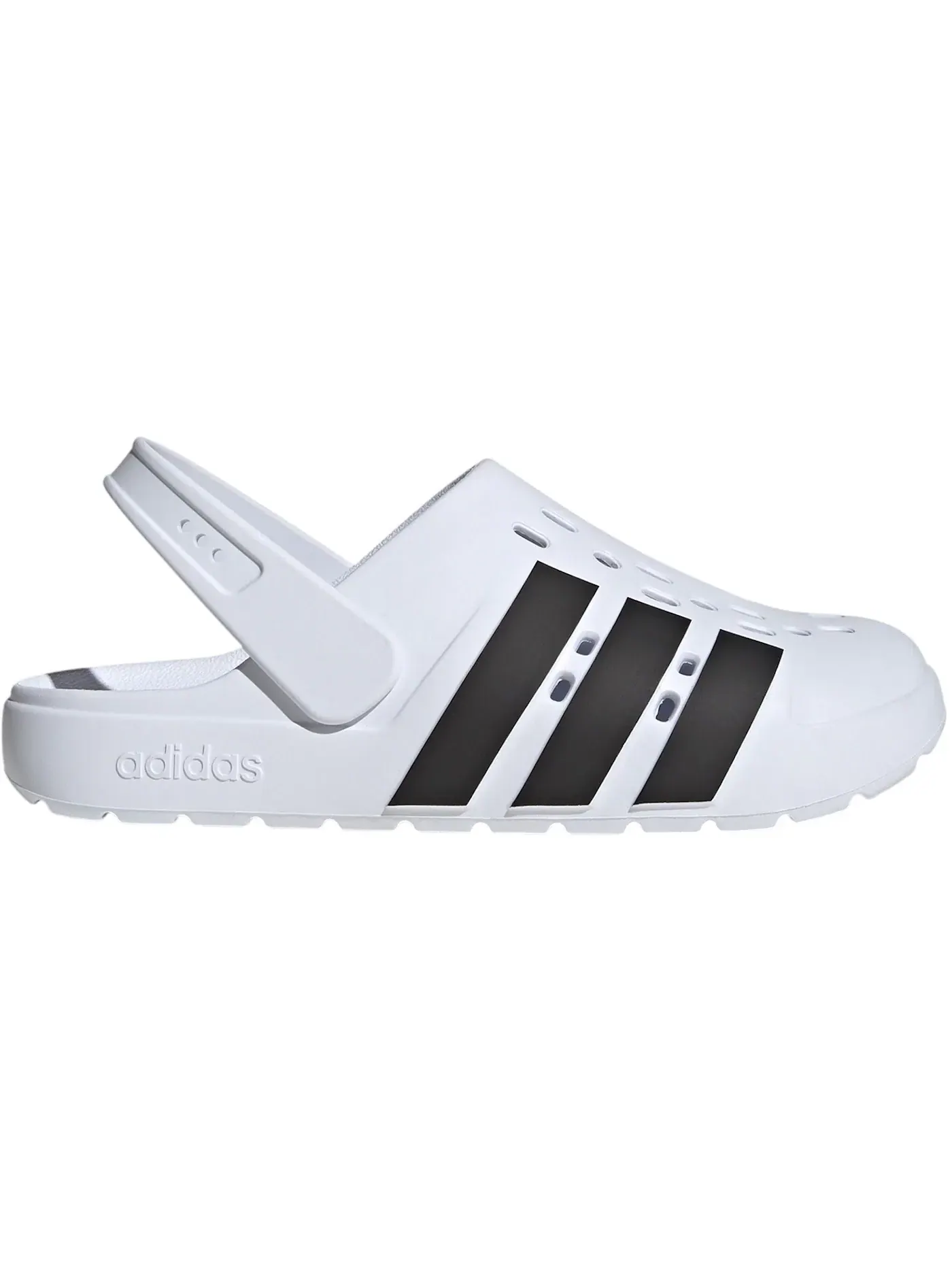 Мужские сабо с закрытым носком Adilette Clog 2.0 Adidas — изображение 1 из 1, белый черный белый