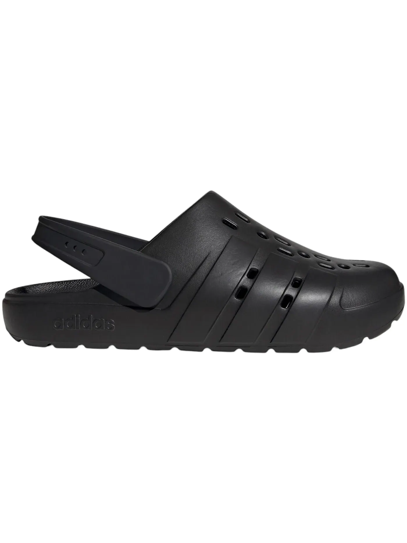 Мужские шлепанцы-клоги с закрытым носком Adidas Adilette Clog 2.0 — изображение 1 из 1, черный