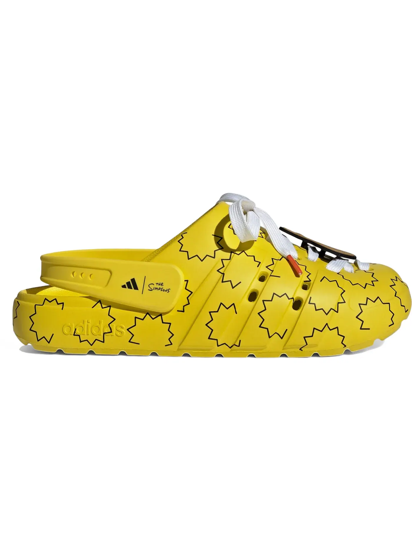 Мужские шлепанцы с принтом The Simpsons Adidas — изображение 1 из 1, желтый/черный/желтый