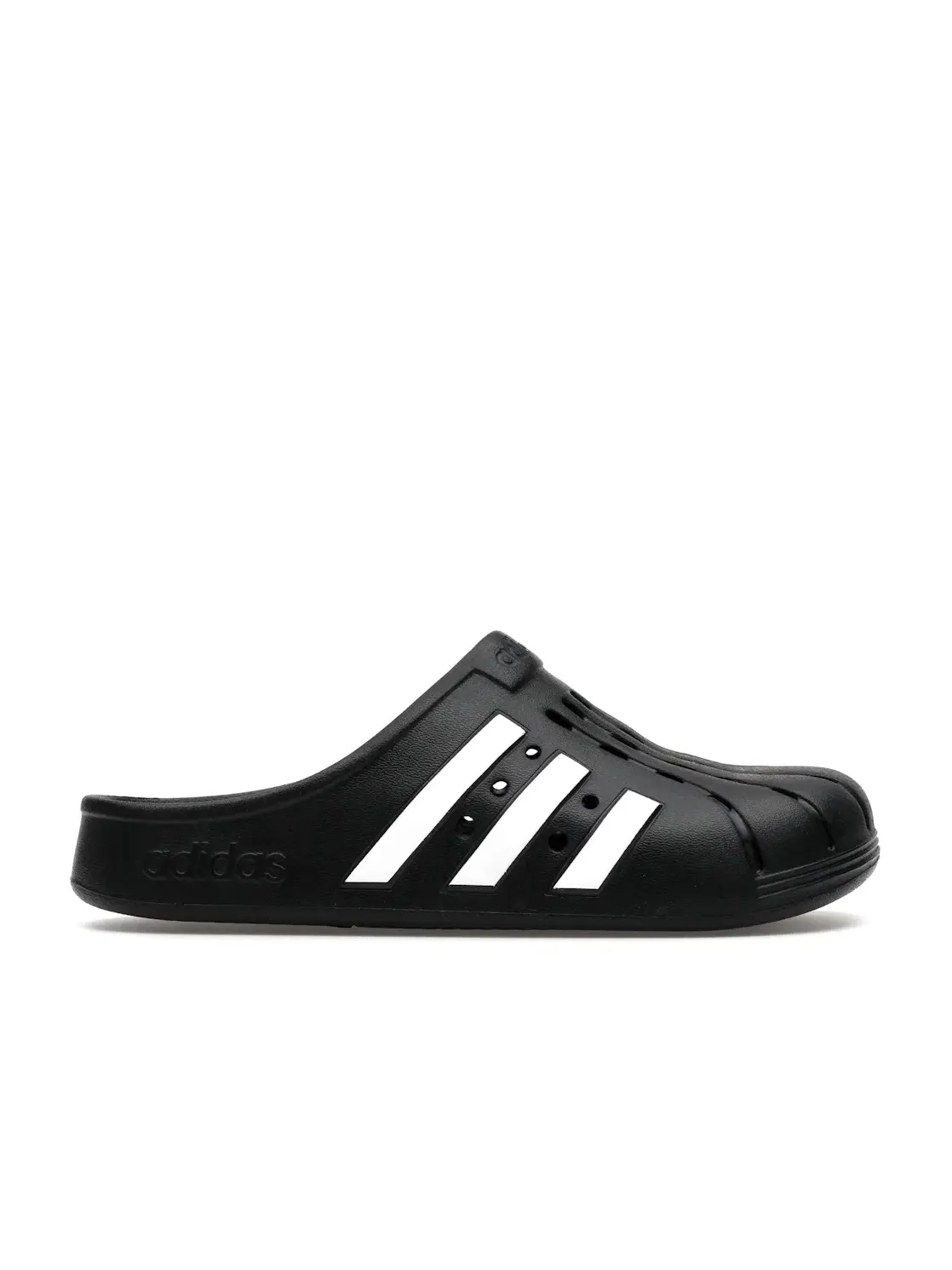 Мужские шлепанцы-сабо без задника Adilette Clogs Adidas — изображение 1 из 4, черный/белый/черный