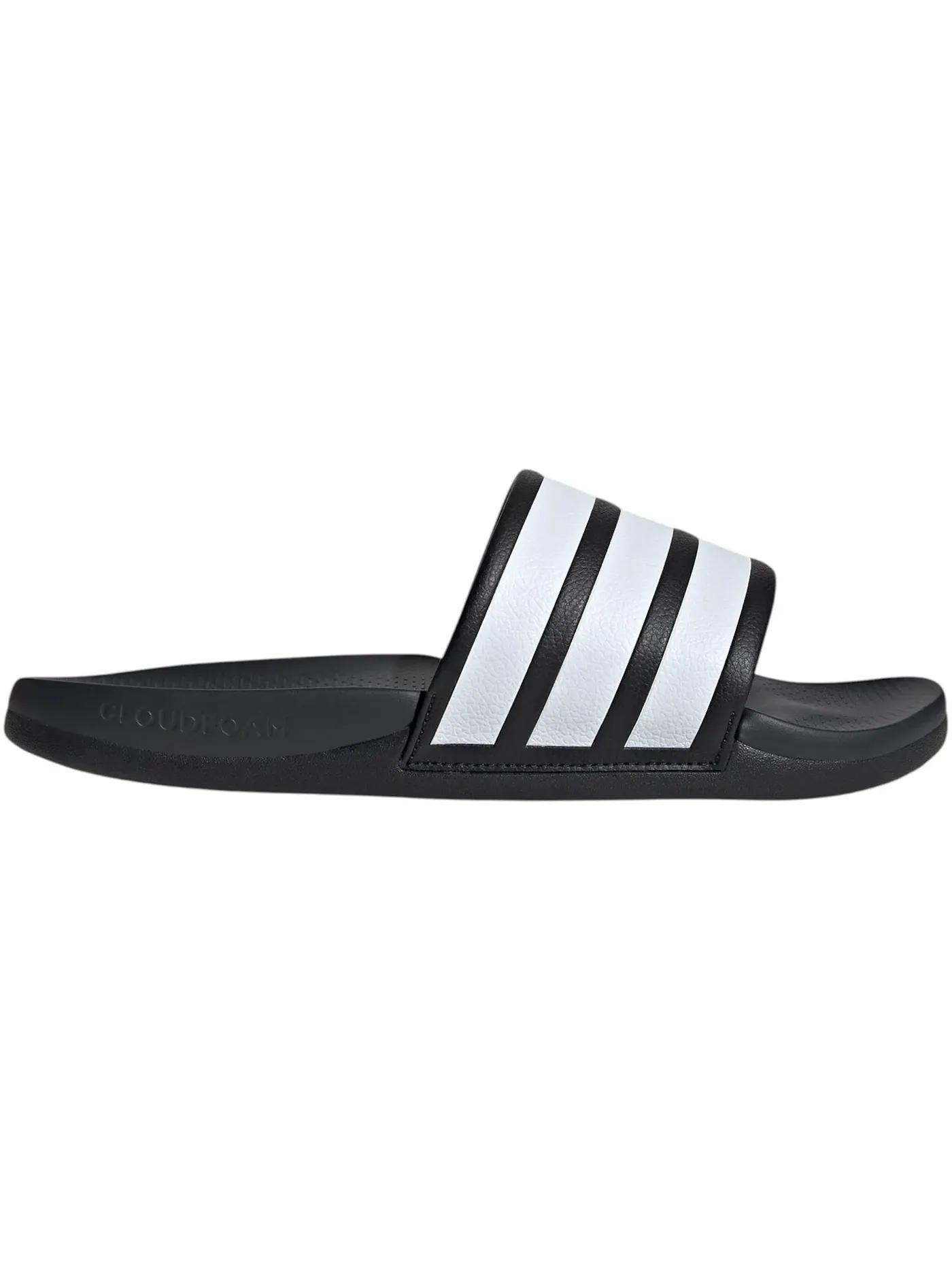 Мужские шлепанцы с контрастными полосками Adidas Adilette Comfort 2.0 — изображение 1 из 1, черный/белый