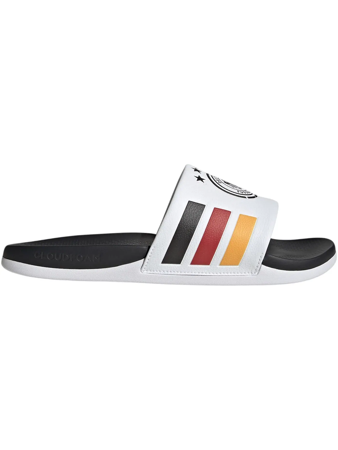 Мужские шлепанцы с ремешком Adidas Adilette Comfort 2.0 Slides — изображение 1 из 1, белый/черный/золотистый