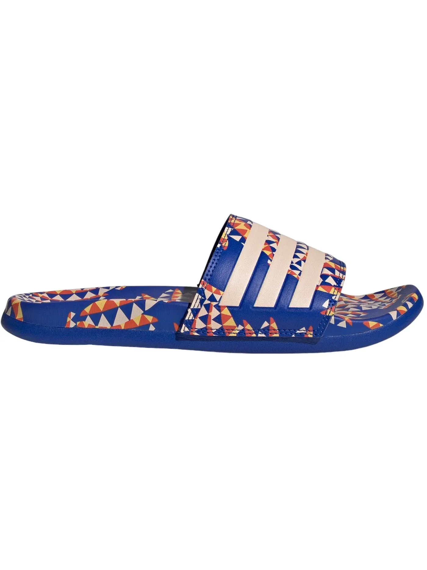 Женские сандалии-слайды с контрастными вставками Adidas Adilette Comfort Sandals — изображение 1 из 1, синий/оранжевый/синий