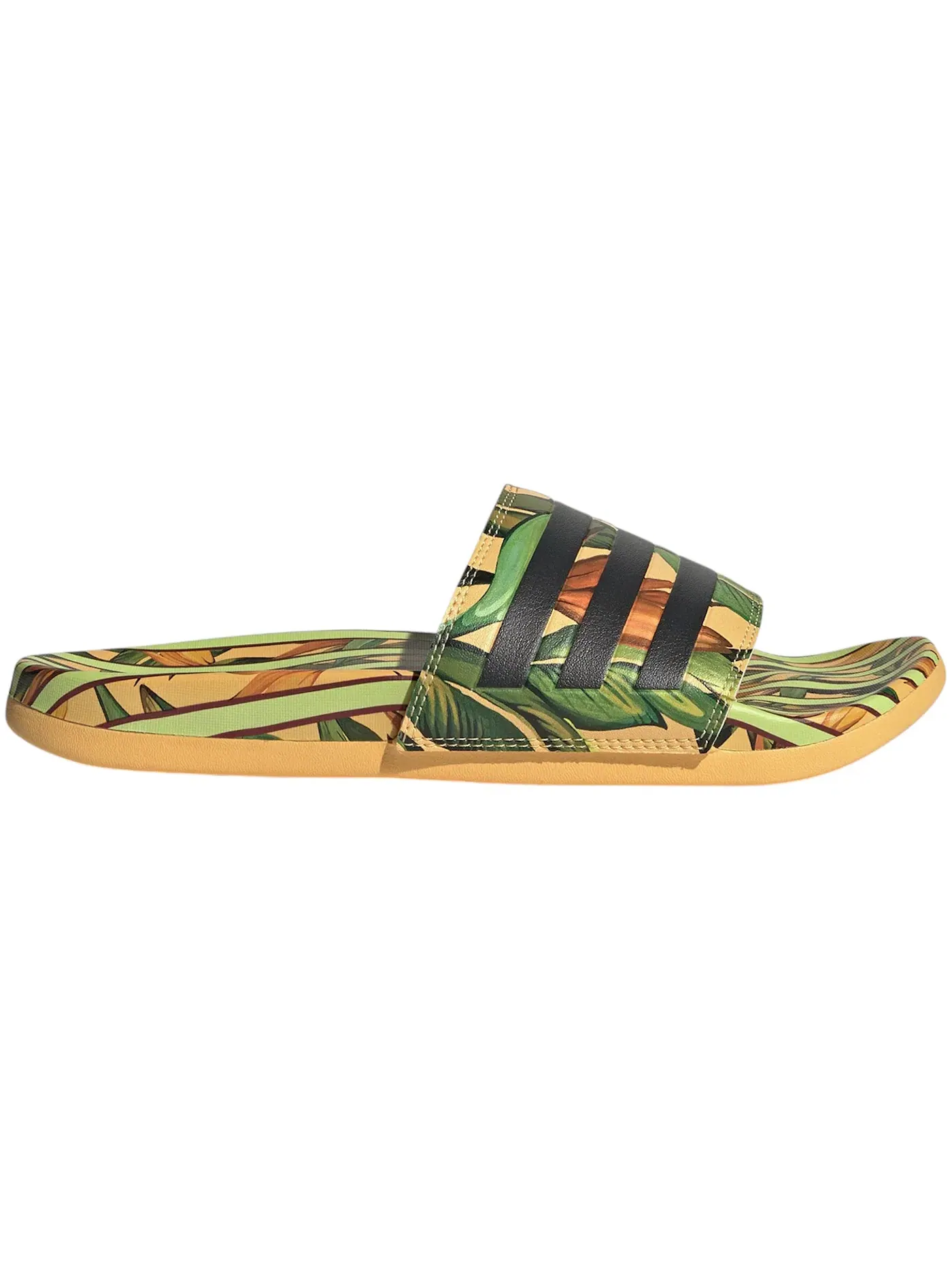 Женские сандалии-слайды с контрастной подошвой Adidas Adilette Comfort — изображение 1 из 1, черный
