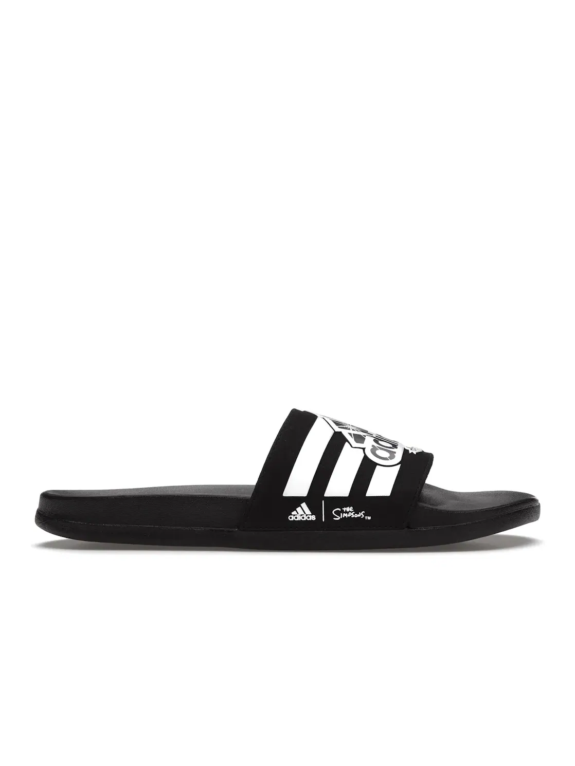 Мужские шлепанцы с ремешком Bart Simpson Adidas — изображение 1 из 4, черный/белый/черный