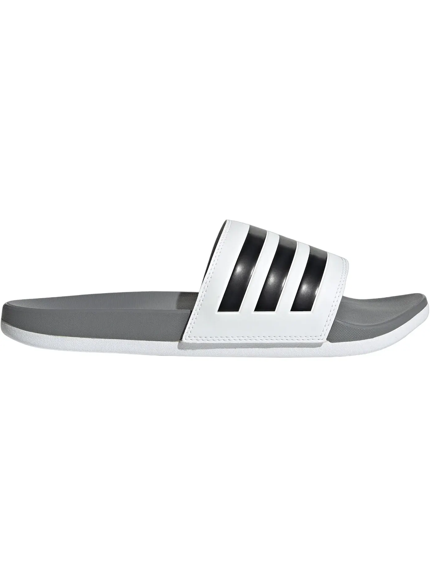 Мужские шлепанцы с ремешком Adilette Comfort Slides Adidas — изображение 1 из 1, белый/черный/серый