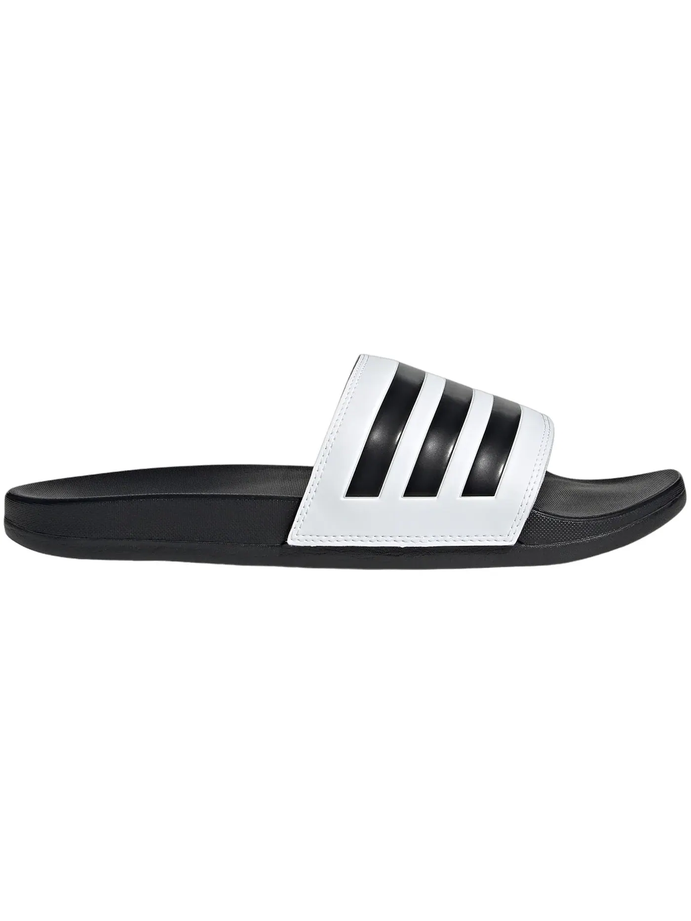 Мужские шлепанцы с контрастными полосками Adidas Adilette Comfort Slides — изображение 1 из 1, белый черный