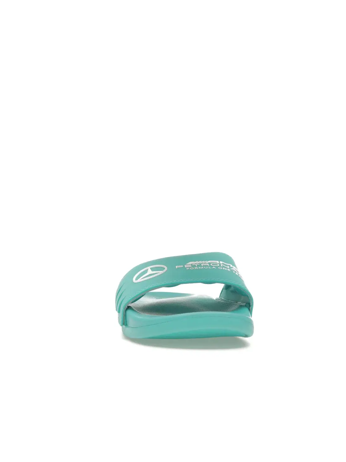Мужские шлепанцы Comfort Slides Mercedes-AMG Petronas Formula One Team Adidas — изображение 2 из 4, белый