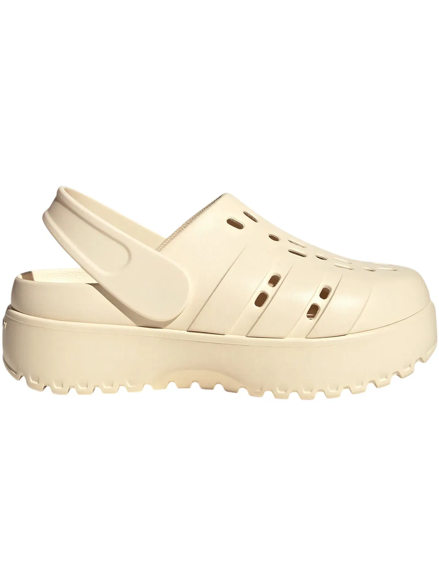 Женские сабо-клоги Adidas Adilette Platform Clogs — изображение 1 из 1, белый