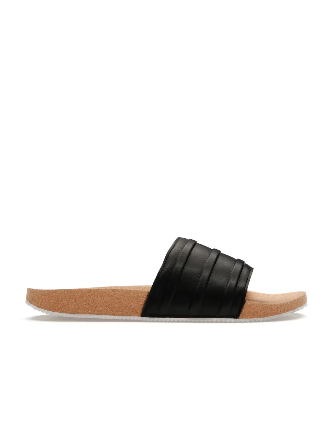 Мужские шлепанцы с пробковой подошвой Adilette Premium Adidas — изображение 1 из 4, черный/коричневый/белый