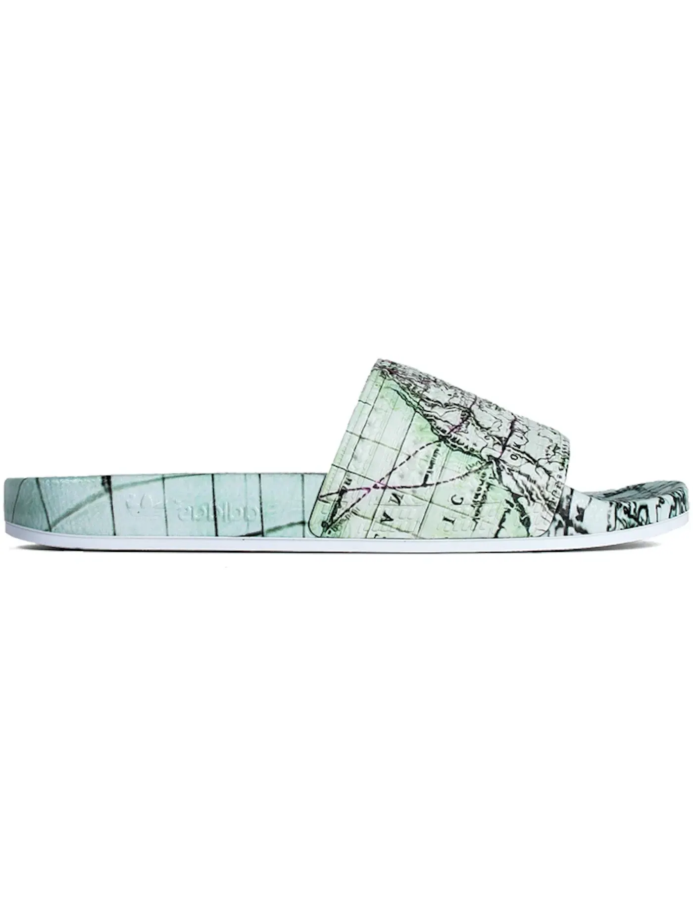 Мужские шлепанцы с брендовым дизайном Adidas Adilette — изображение 1 из 1, белый/розовый