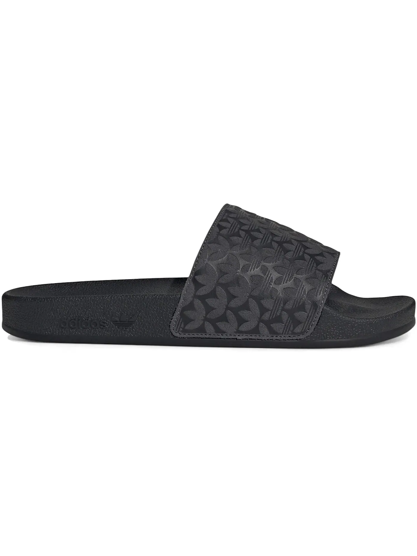 Мужские шлепанцы Adilette Slides Adidas — изображение 1 из 1, черный/черный/серый