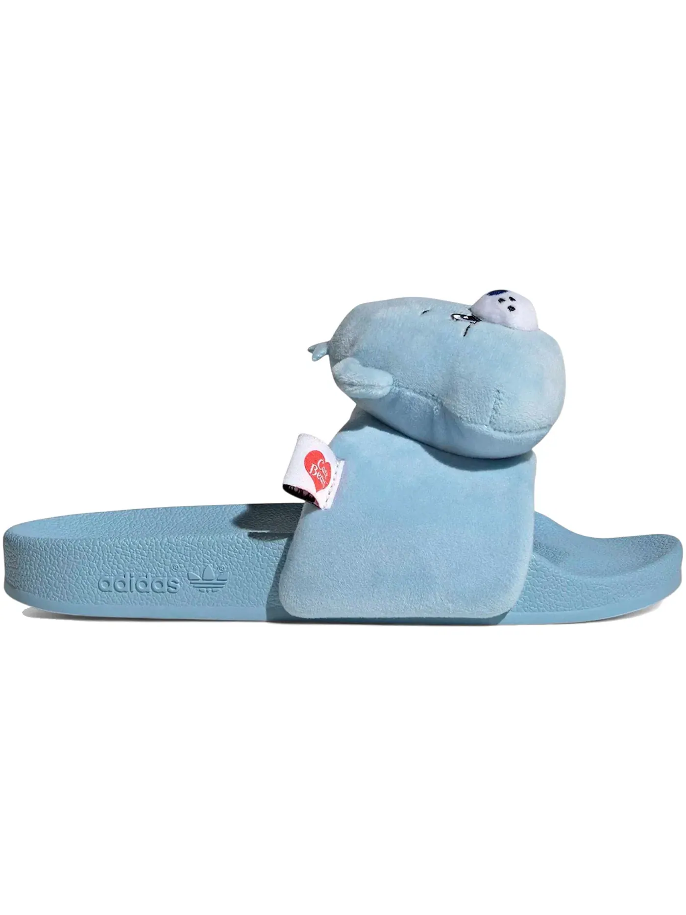 Женские сланцы с принтом Adidas Adilette Slides Care Bears Grumpy Bear — изображение 1 из 2, прозрачный/белый/синий