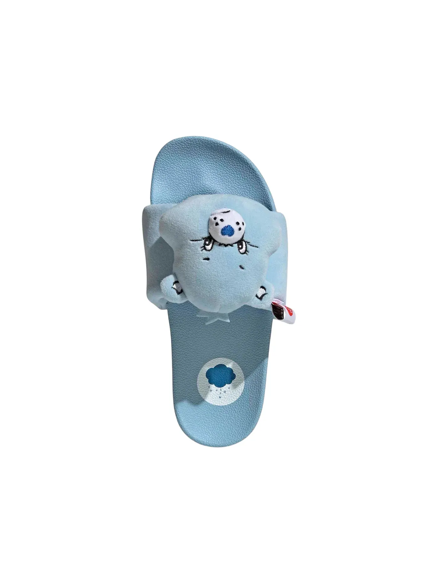 Женские сланцы с принтом Adidas Adilette Slides Care Bears Grumpy Bear — изображение 2 из 2, прозрачный/белый/синий