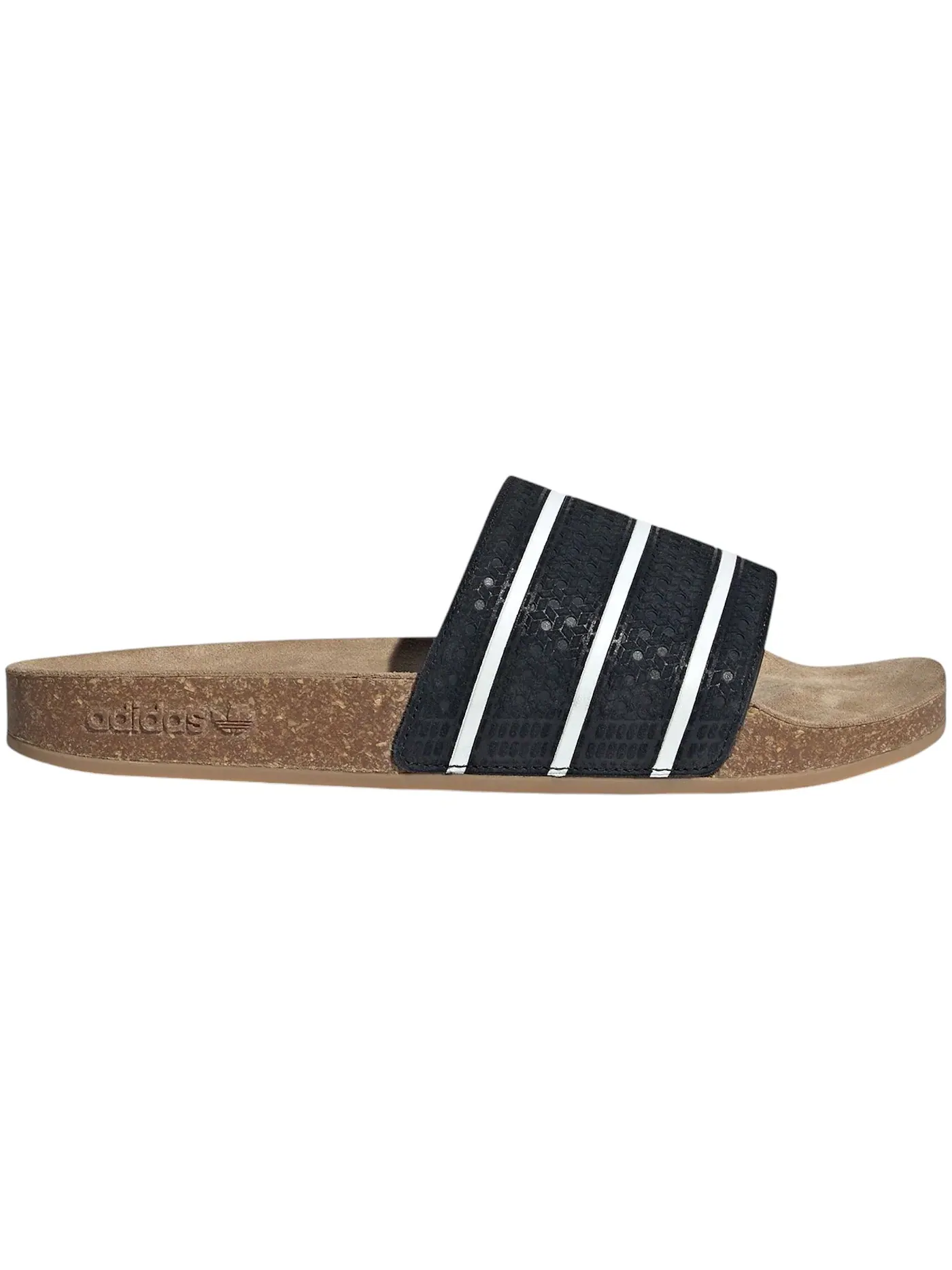 Мужские шлепанцы с контрастной подошвой Adidas Adilette Slides — изображение 1 из 1, черный/белый