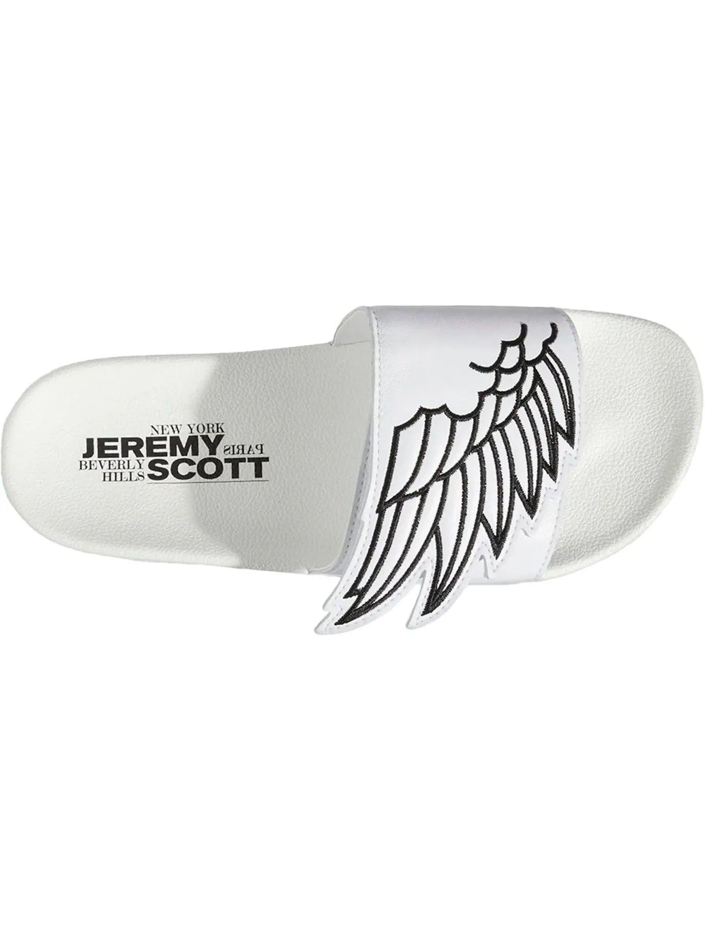 Унисекс шлепанцы с крыльями Adidas Adilette Slides Jeremy Scott Wings — изображение 2 из 2, белый/черный/белый