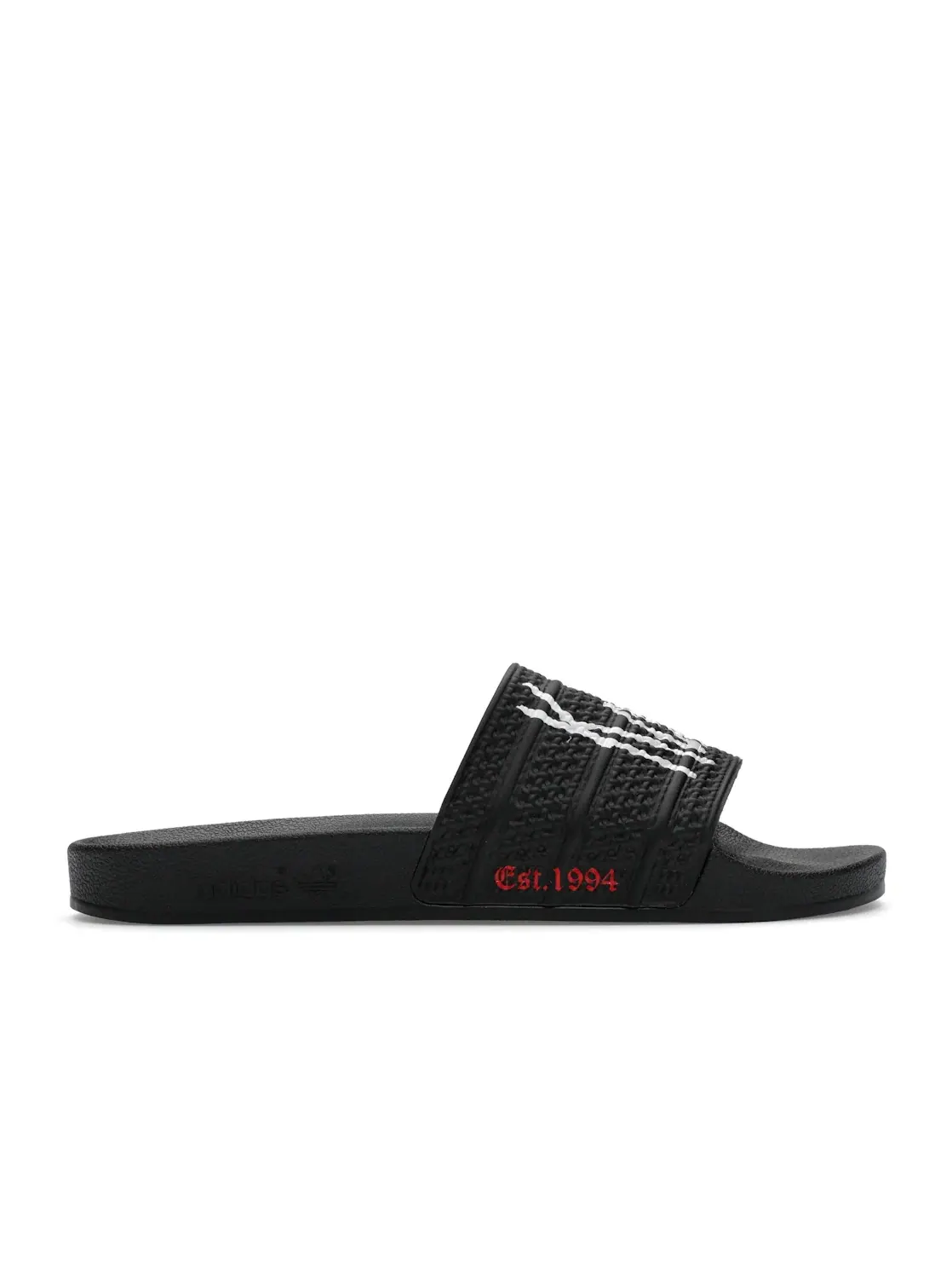 Мужские шлепанцы с принтом Adilette Slides KoRn 30th Anniversary Adidas — изображение 1 из 4, черный/белый