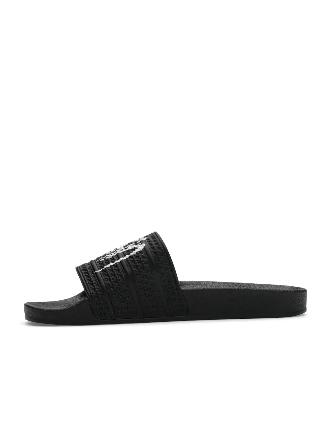 Мужские шлепанцы с принтом Adilette Slides KoRn 30th Anniversary Adidas — изображение 3 из 4, черный/белый