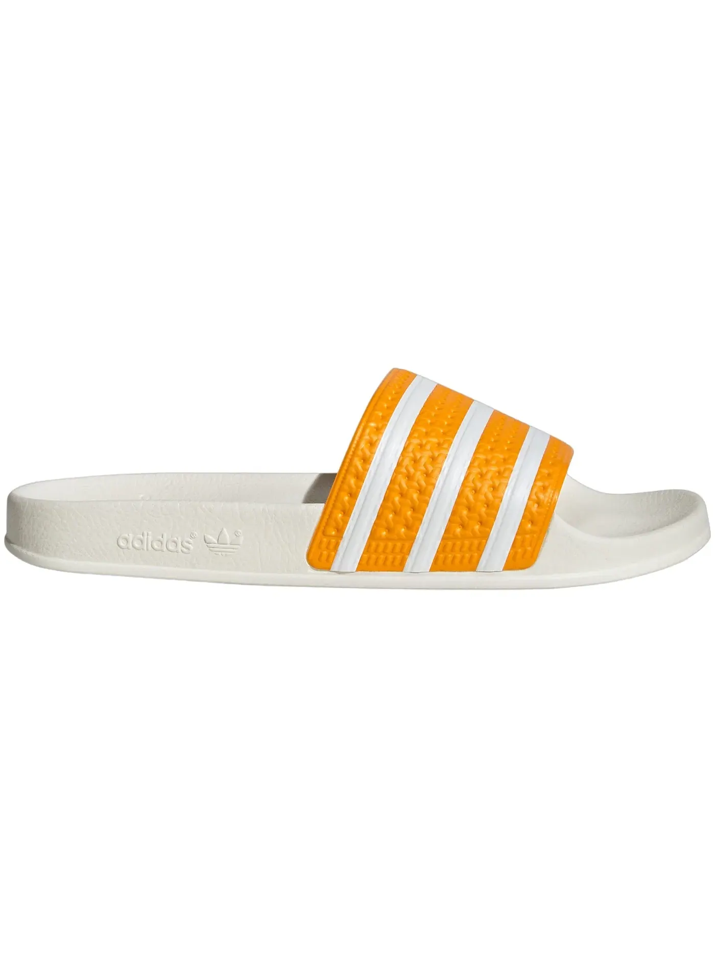 Мужские шлепанцы с логотипом Adilette Slides Adidas — изображение 1 из 1, золотистый белый белый